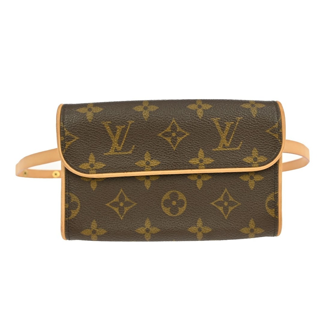 Florentine Pochette Brown Canvas Bag by Louis Vuitton: Florentine Pochette Brown Canvas Bag by Louis Vuitton The Louis Vuitton Florentine Pochette features the iconic Monogram canvas in brown and is designed for women. This compact accessory offers a blen