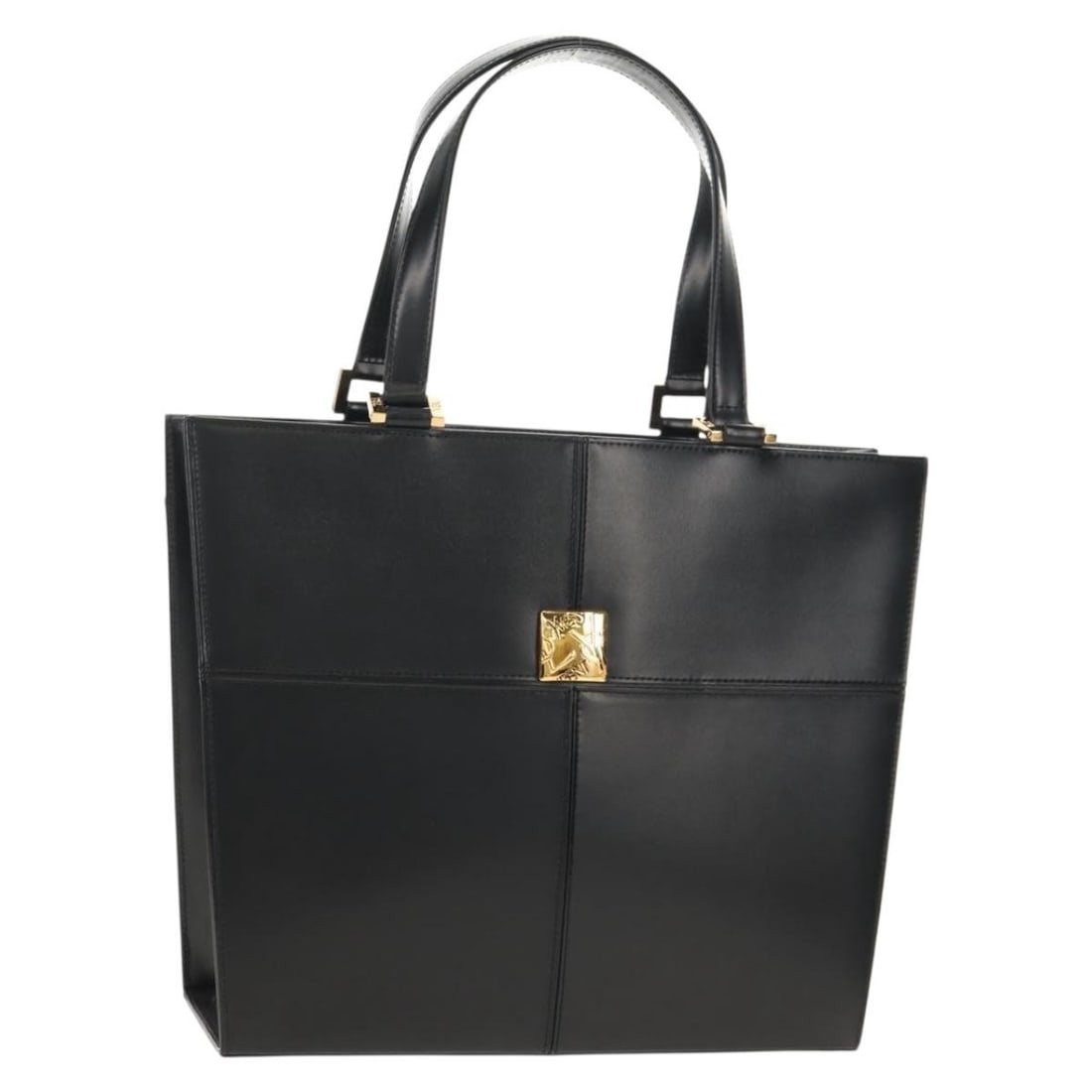 SAINT LAURENT Leather Hand Bag Gold Black Auth 148653V: SAINT LAURENT Leather Hand Bag Gold Black Auth 148653V Elevate your style with this exquisite SAINT LAURENT Hand Bag, crafted from high-quality leather in a striking gold and black color combination.