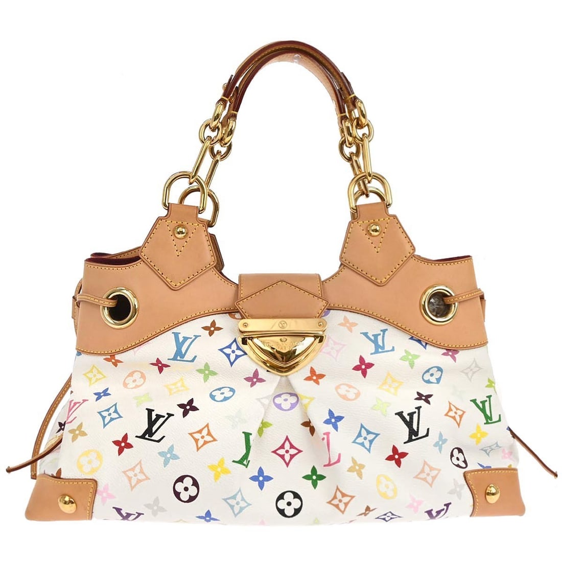 Ursula White Multicolor Monogram Canvas Handbag by Louis Vuitton M40123 (1 of 10)