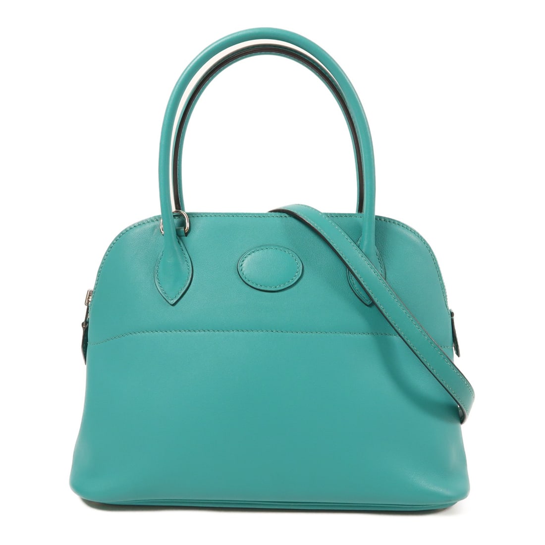 HERMES Bolide 27 2Way Shoulder Bag Swift Leather Bleu Paon (1 of 12)