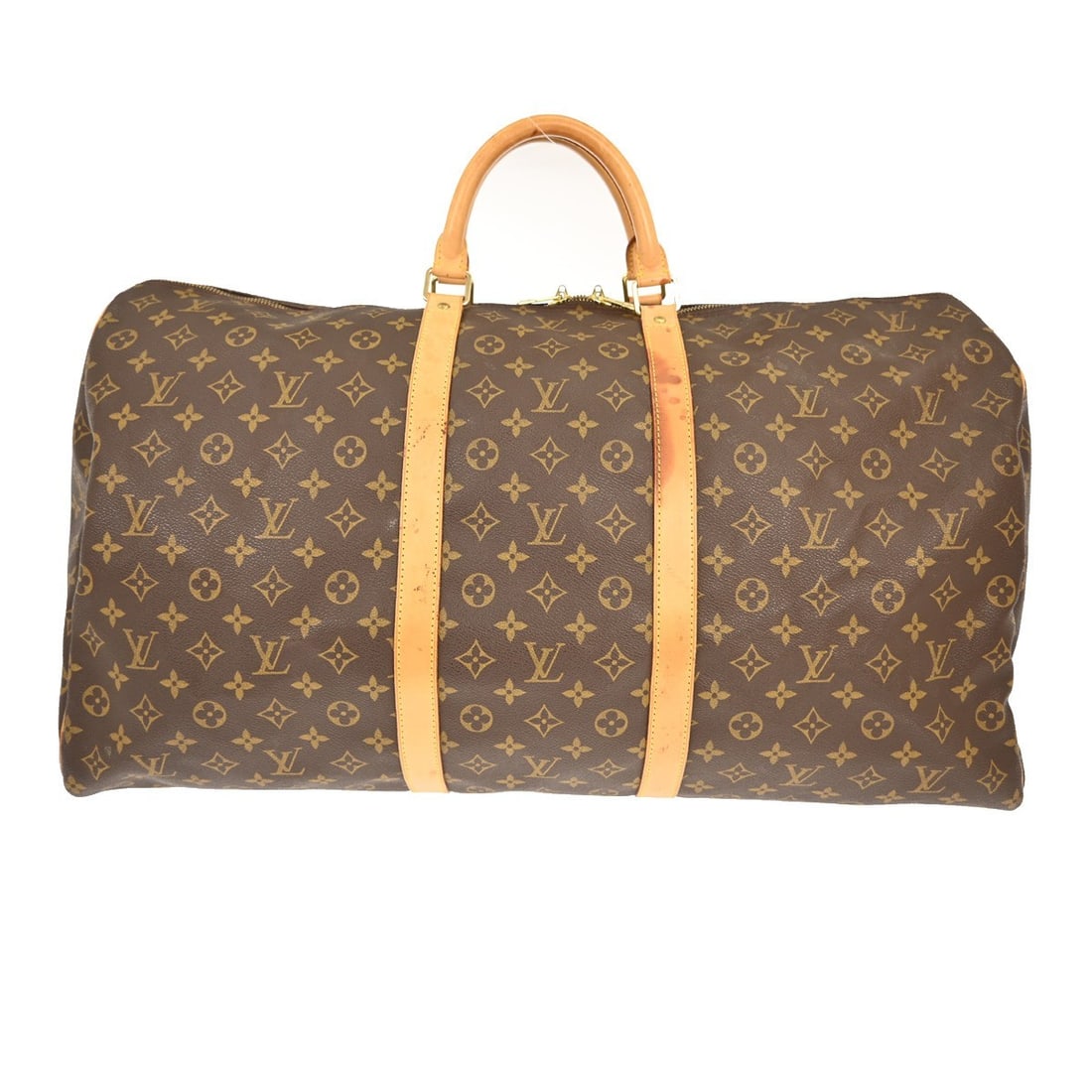 Keepall 60 Monogram Canvas Travel Duffel by Louis Vuitton M41422: Keepall 60 Monogram Canvas Travel Duffel by Louis Vuitton M41422 The Louis Vuitton Monogram Keepall 60 is an extra-large duffle handbag crafted from signature monogram canvas leather, featuring double