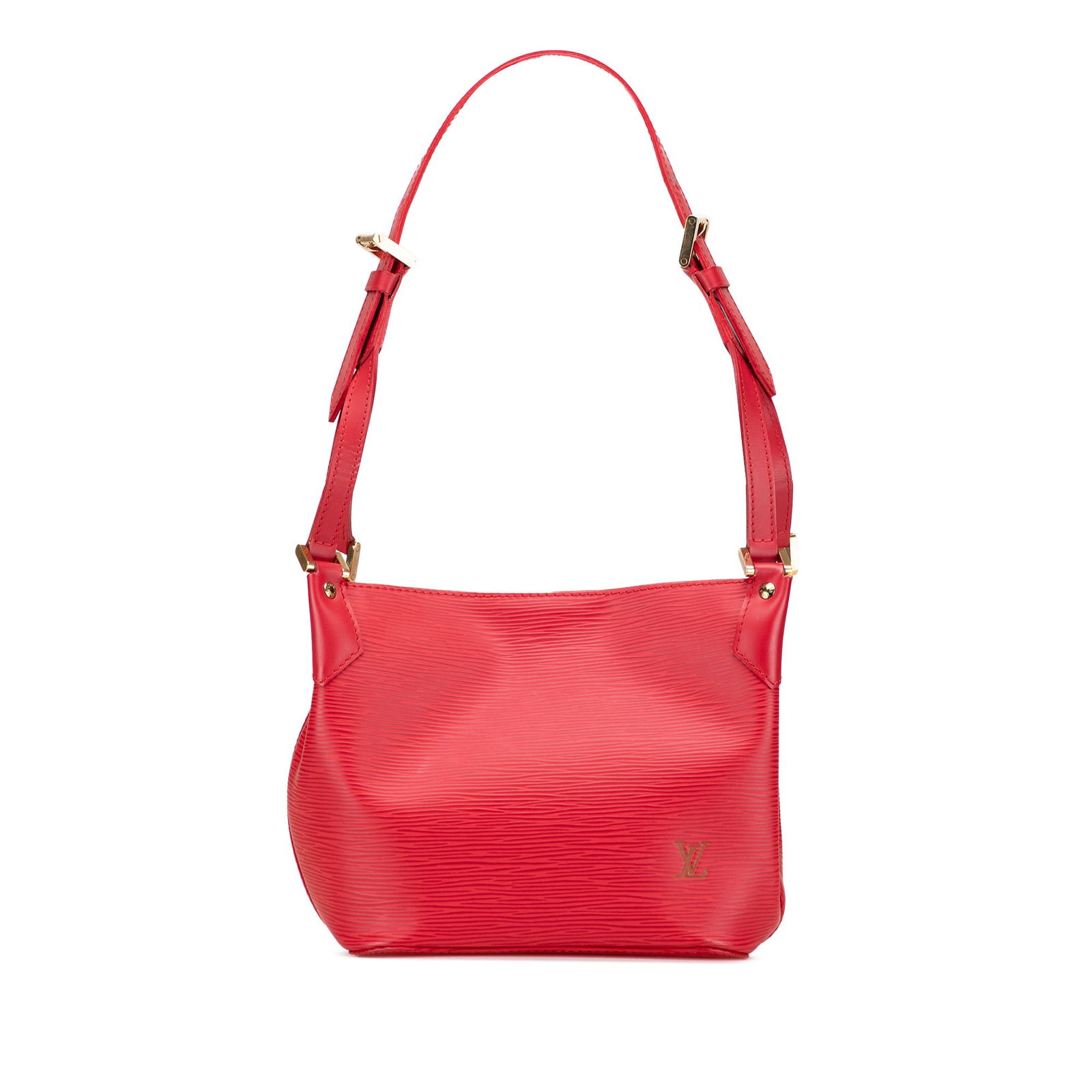 Louis Vuitton Epi Mandara PM Red Leather Shoulder Bag: Louis Vuitton Epi Mandara PM Red Leather Shoulder Bag The Louis Vuitton Epi Mandara PM is a stylish handbag crafted from durable epi leather. This chic bag features a flat adjustable shoulder strap fo