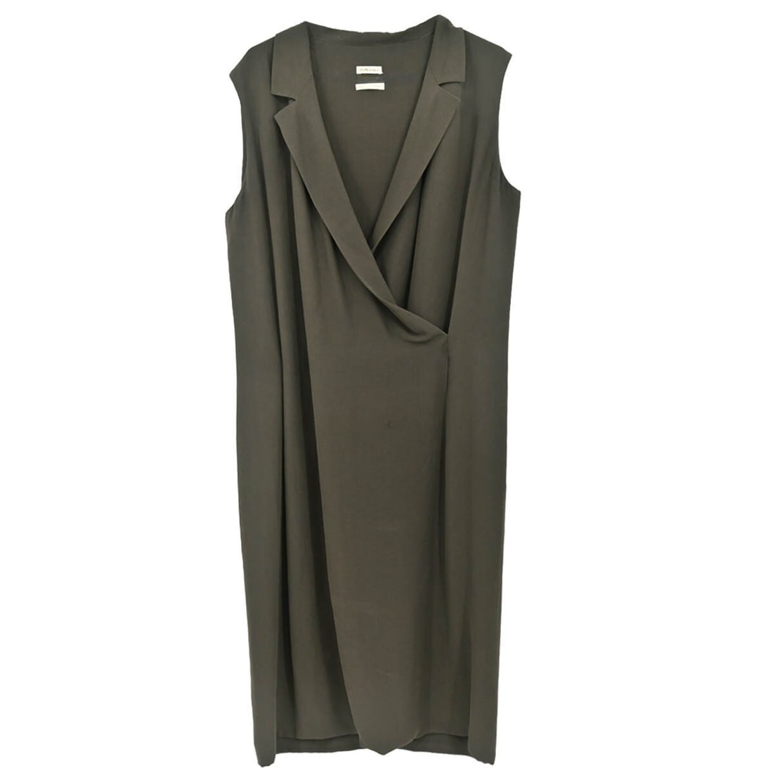 Hermes Khaki Sleeveless Silk Tank Dress Size #42: Hermes Khaki Sleeveless Silk Tank Dress Size #42 Elevate your casual wardrobe with this stunning Hermes Sleeveless Dress in a chic khaki hue. Designed for comfort and elegance, this tank dress feature