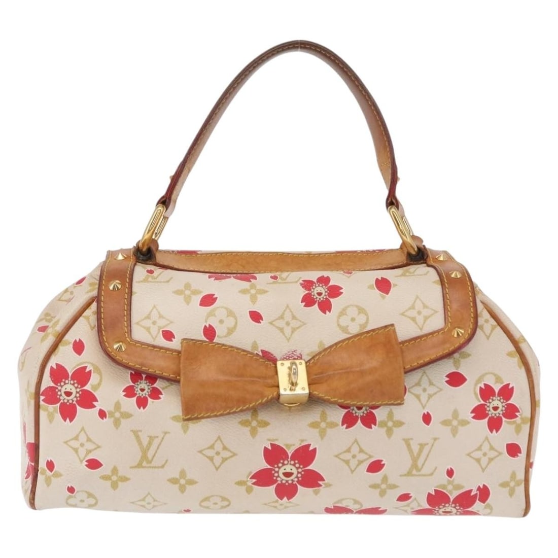 Cherry Blossom Monogram Canvas Retro Bag by Louis Vuitton Limited Edition: Cherry Blossom Monogram Canvas Retro Bag by Louis Vuitton Limited Edition This Louis Vuitton Retro Bag Limited Edition Cherry Blossom Monogram features a white canvas exterior with signature cherry bl
