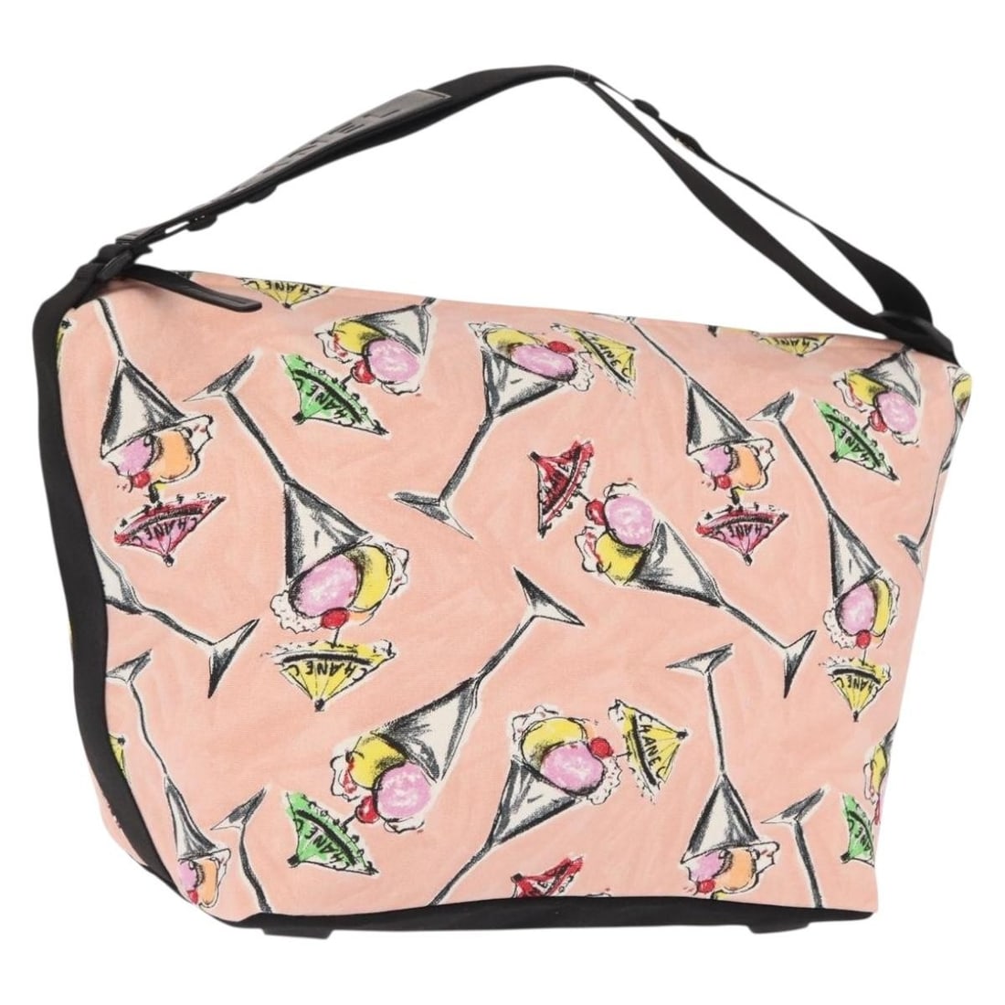 Pink Canvas CHANEL Shoulder Bag with Gold CC Logo and Guarantee Card (1 of 18)