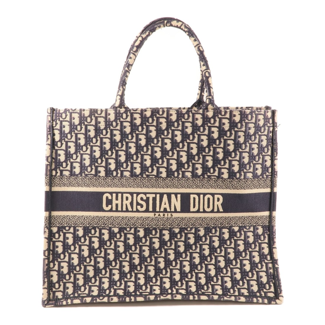 Dior Book Tote Large Blue Canvas Shoulder Bag from France: Dior Book Tote Large Blue Canvas Shoulder Bag from France This Christian Dior Book Tote large shoulder bag features a striking blue canvas exterior and is designed for both style and practicality. Mad
