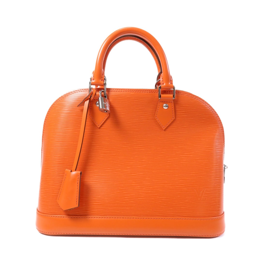 Louis Vuitton Alma MM Epi Calfskin Orange Handbag M40452 with Silver Hardware (1 of 15)