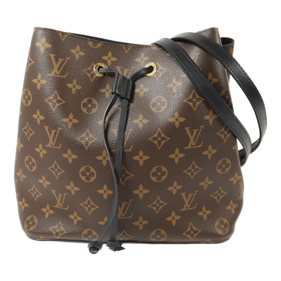Louis Vuitton Neo Noe MM Shoulder Bag Monogram Brown Black M44020 (1 of 15)