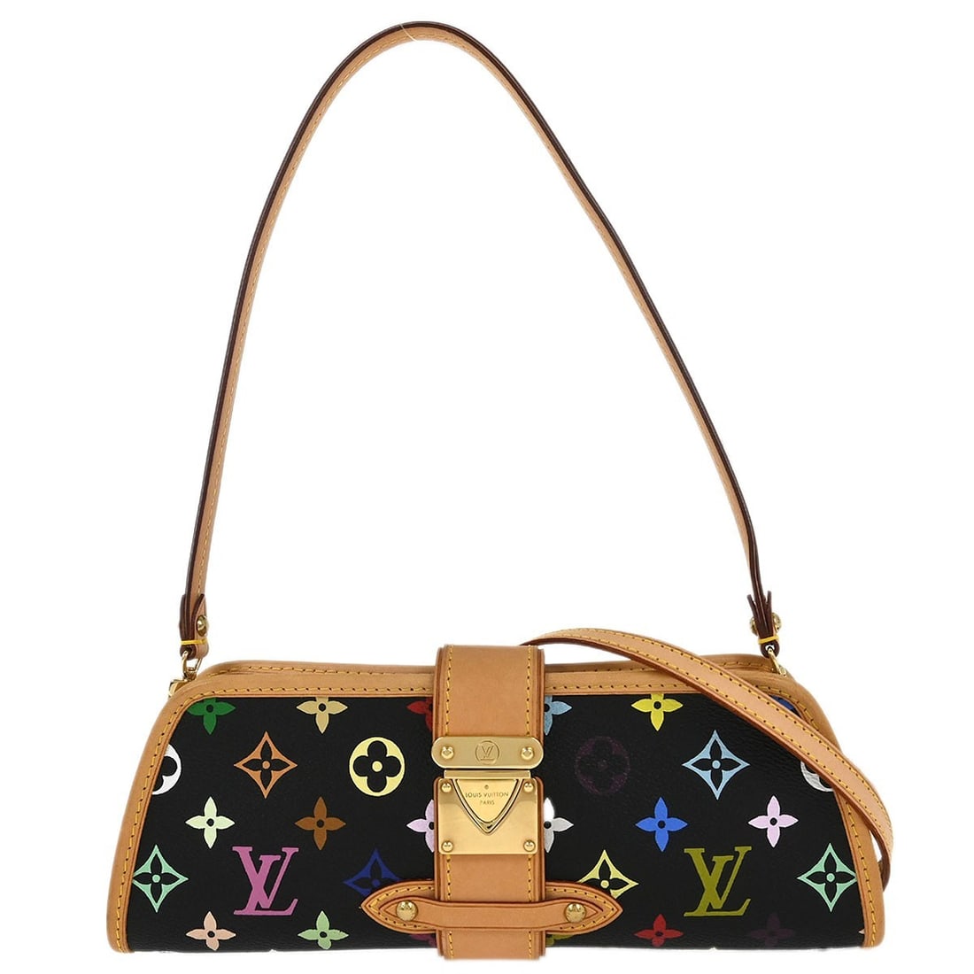 Louis Vuitton Black Multicolor Shirley Crossbody Bag M40050: Louis Vuitton Black Multicolor Shirley Crossbody Bag M40050 The Louis Vuitton Black Multicolor Shirley Shoulder Bag (M40050) is a stylish and vibrant accessory perfect for casual occasions. Featuring