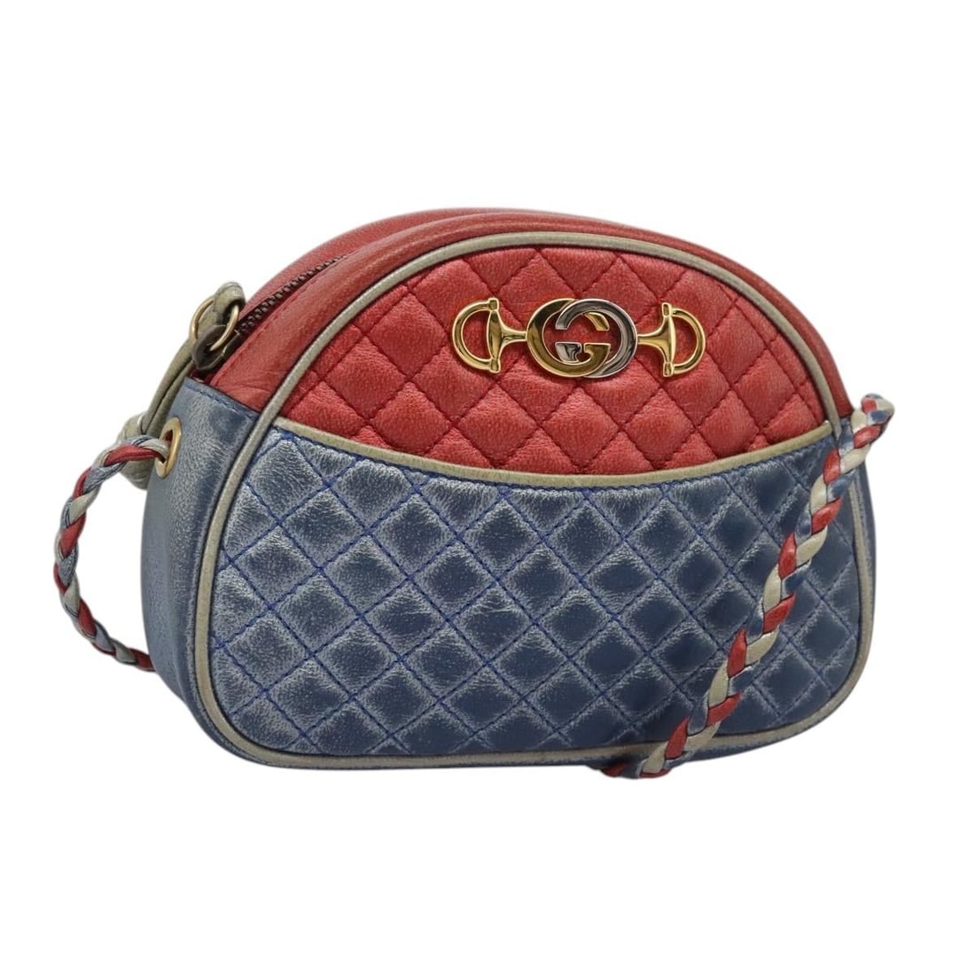 Gucci Trapuntata Red Lambskin Camera Bag with Shoulder Strap (1 of 18)
