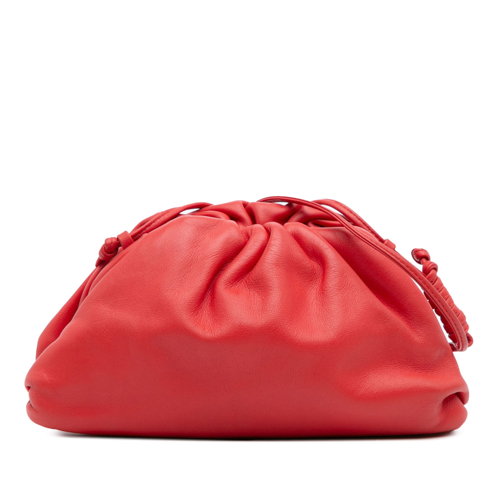 Bottega Veneta Red Lambskin Mini Pouch Crossbody Bag: Bottega Veneta Red Lambskin Mini Pouch Crossbody Bag Introducing the Bottega Veneta Lambskin The Mini Pouch Crossbody, a stylish and functional accessory crafted in Italy. This chic pouch features a s