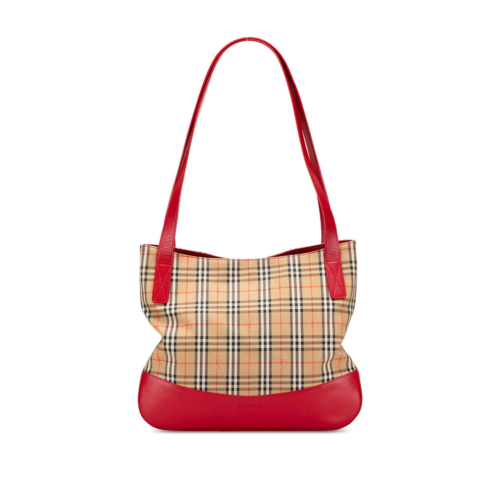 Burberry Haymarket Check Tote Bag with Leather Trim (1 of 11)