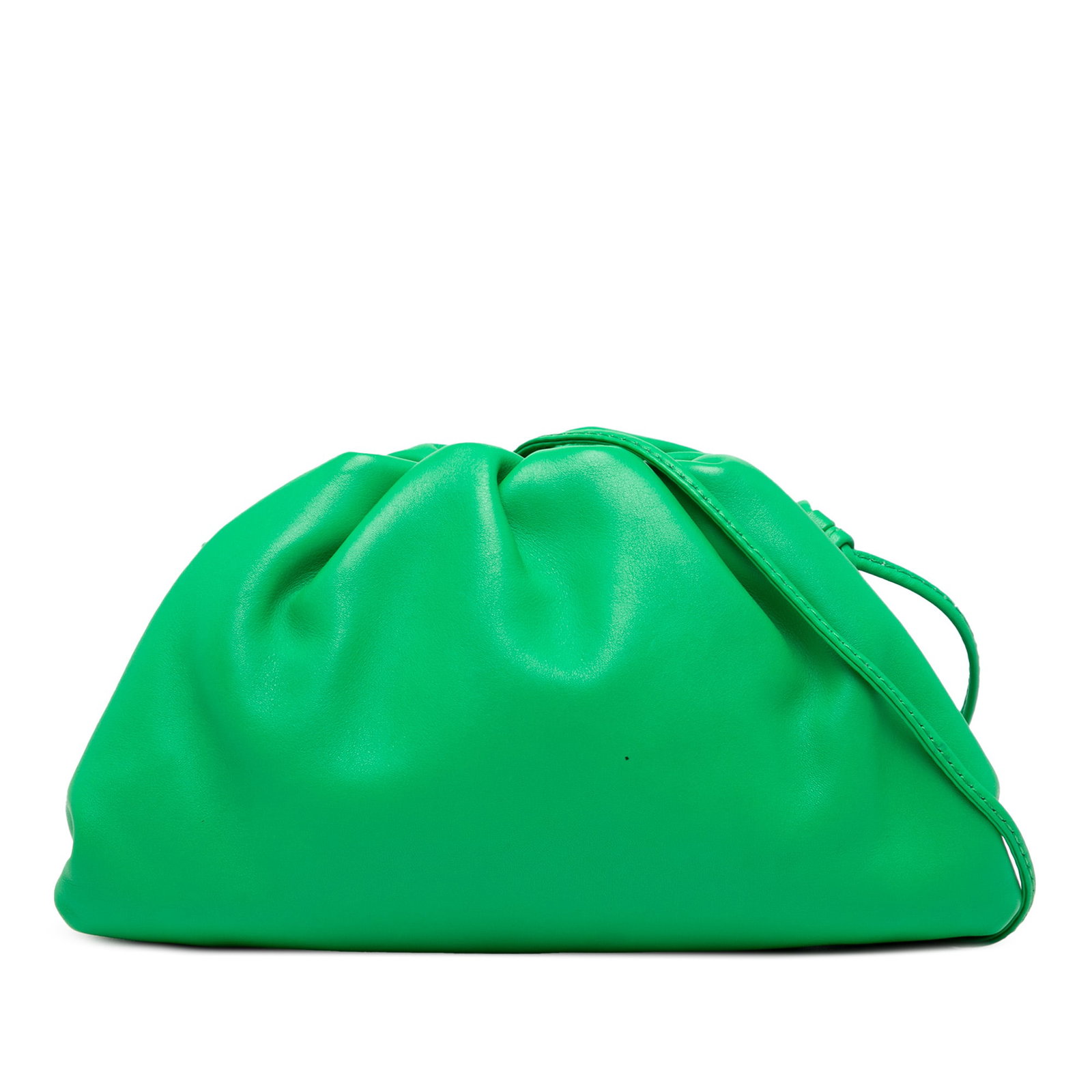 Bottega Veneta Lambskin Green Mini Pouch Crossbody Bag: Bottega Veneta Lambskin Green Mini Pouch Crossbody Bag Introducing the Bottega Veneta Lambskin The Mini Pouch Crossbody, a sophisticated accessory crafted from premium leather in an elegant green hue.