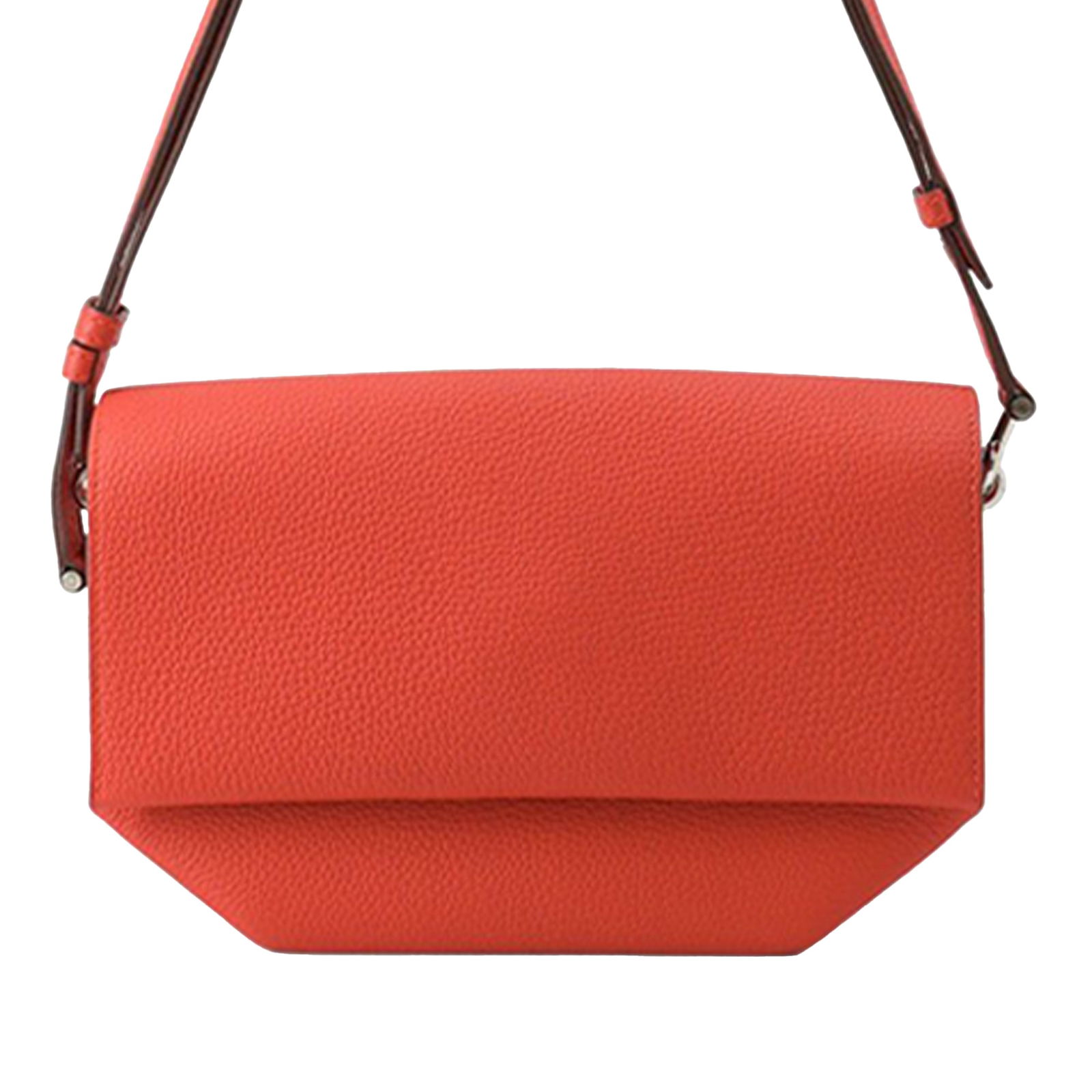 Hermes Opli 24 Rouge de Coeur Novillo Leather Shoulder Bag: Hermes Opli 24 Rouge de Coeur Novillo Leather Shoulder Bag The Hermes Taurillon Novillo Opli 24 is crafted from supple Novillo leather in Rouge de Coeur. It features an adjustable flat leather strap a