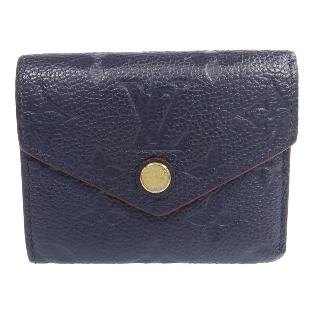 Louis Vuitton Zoe Navy Tri-Fold Monogram Empreinte GHW Wallet M58880: Louis Vuitton Zoe Navy Tri-Fold Monogram Empreinte GHW Wallet M58880 This Louis Vuitton Portefeuille Zoe tri-fold wallet is crafted from navy Monogram Empreinte calfskin leather. Designed for practica