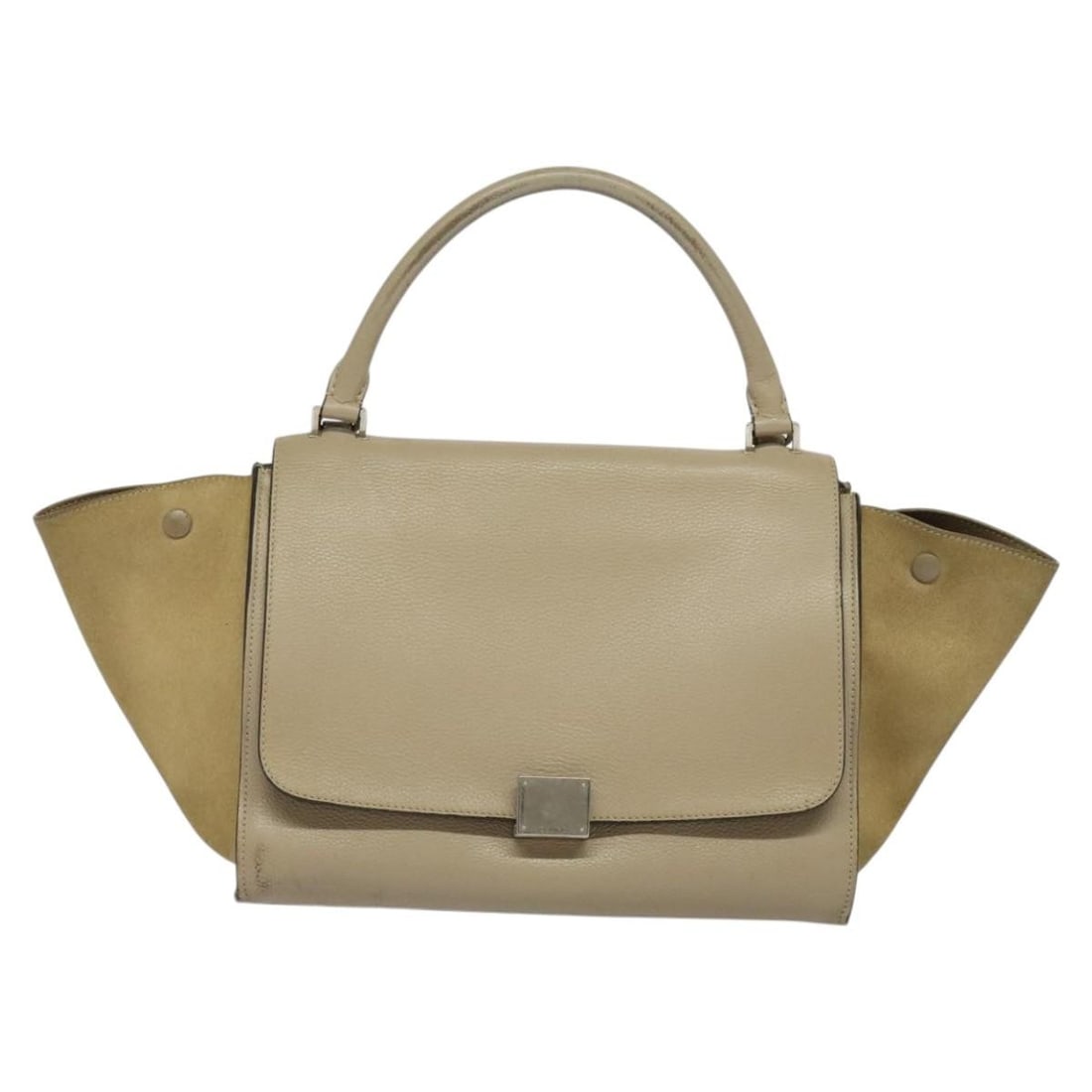 Celine Trapeze Beige Leather and Suede Tote Handbag (1 of 18)