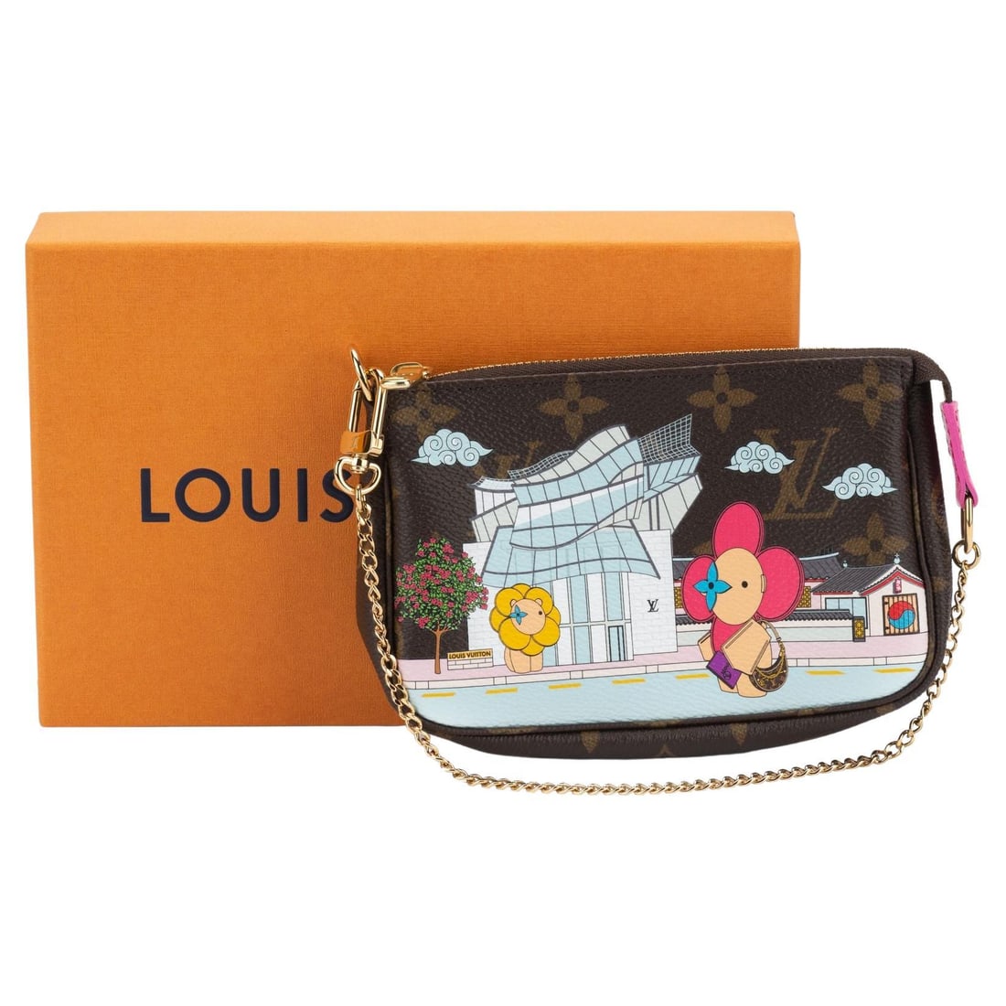 Louis Vuitton Mini Pochette Accessoire Vivienne Holidays 2022 NIB: Louis Vuitton Mini Pochette Accessoire Vivienne Holidays 2022 NIB The Louis Vuitton Mini Pochette Accessoire from the Vivienne Holidays 2022 collection is a stylish and compact accessory perfect for o