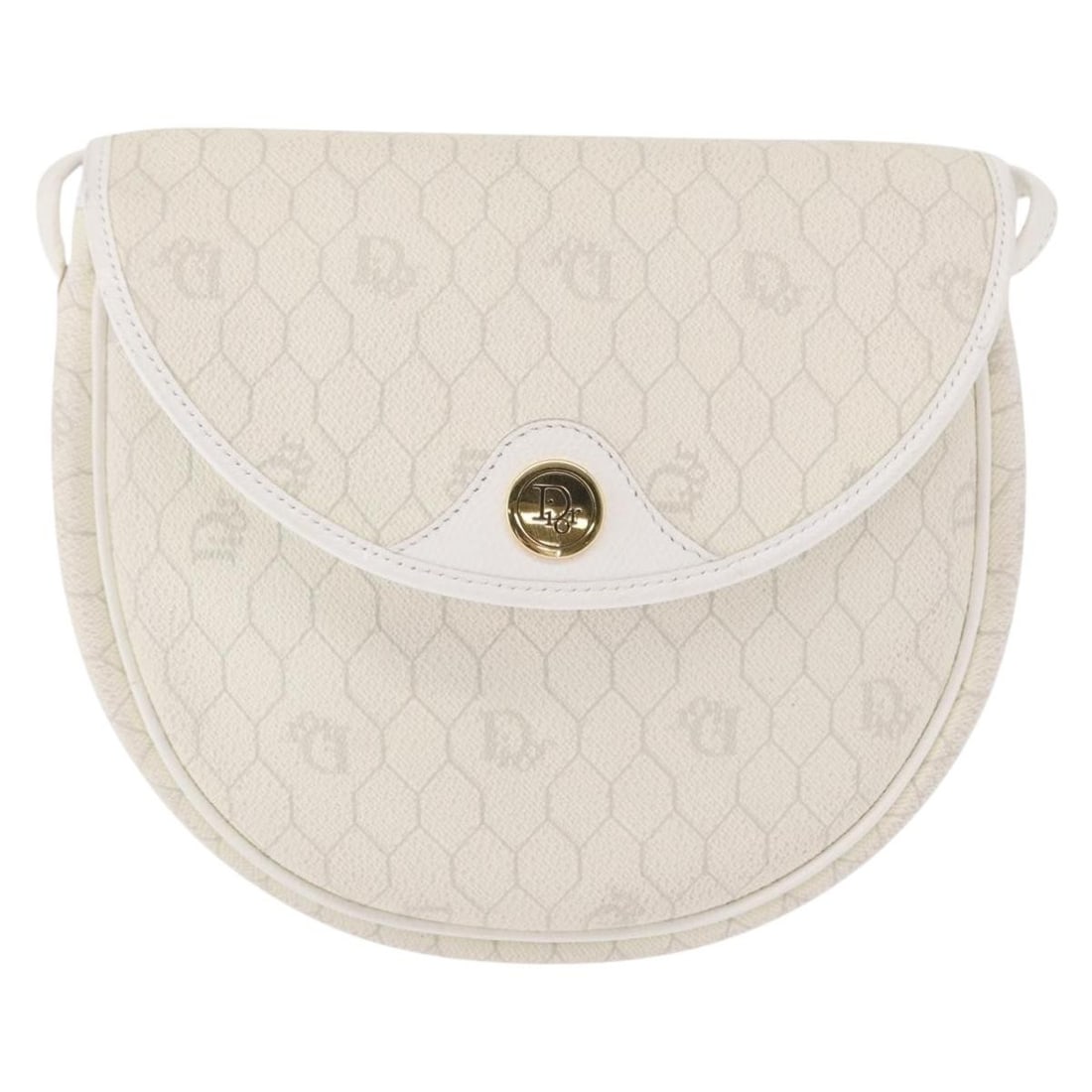 Christian Dior Honeycomb Canvas Leather Flap Crossbody Bag Vintage: Christian Dior Honeycomb Canvas Leather Flap Crossbody Bag Vintage This Christian Dior vintage Honeycomb flap crossbody bag features a white canvas exterior with leather details. Designed for women, t