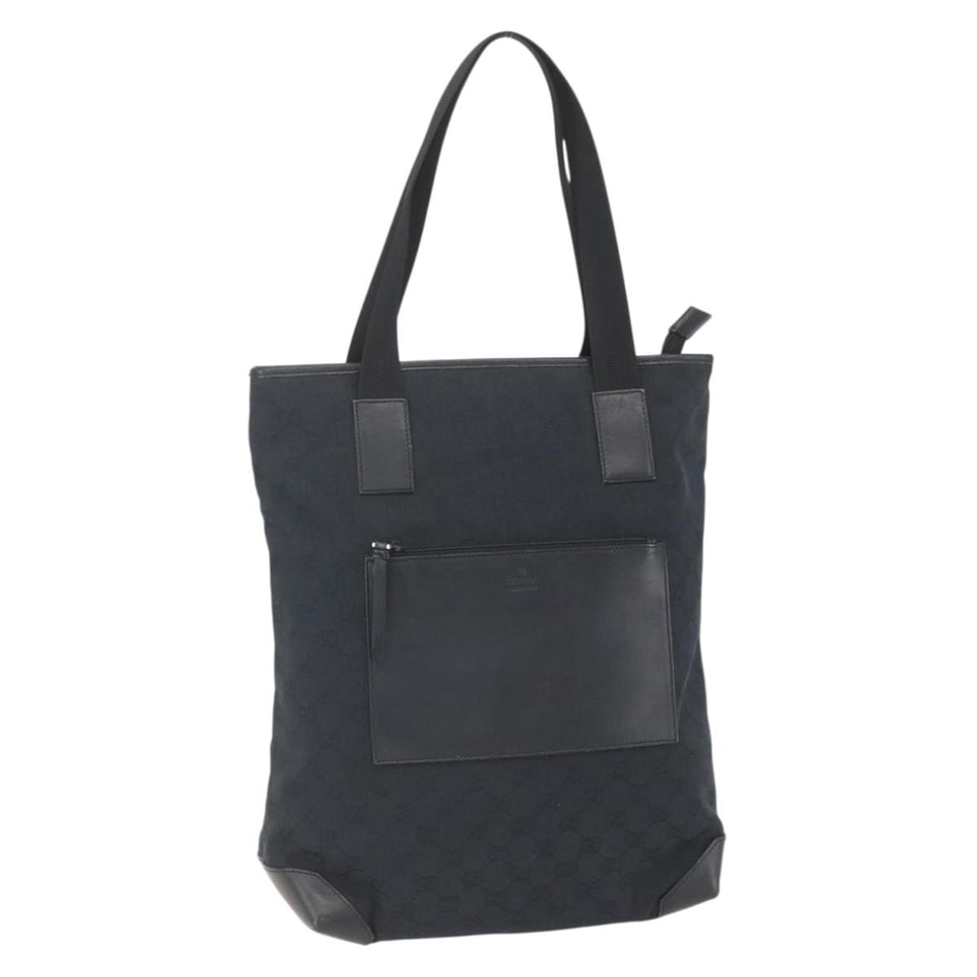 Gucci GG Canvas Black Vintage Tote Bag for Women: Gucci GG Canvas Black Vintage Tote Bag for Women This Gucci vintage tote features the signature GG canvas in black, designed for women. The bag is crafted from durable canvas and includes leather acce