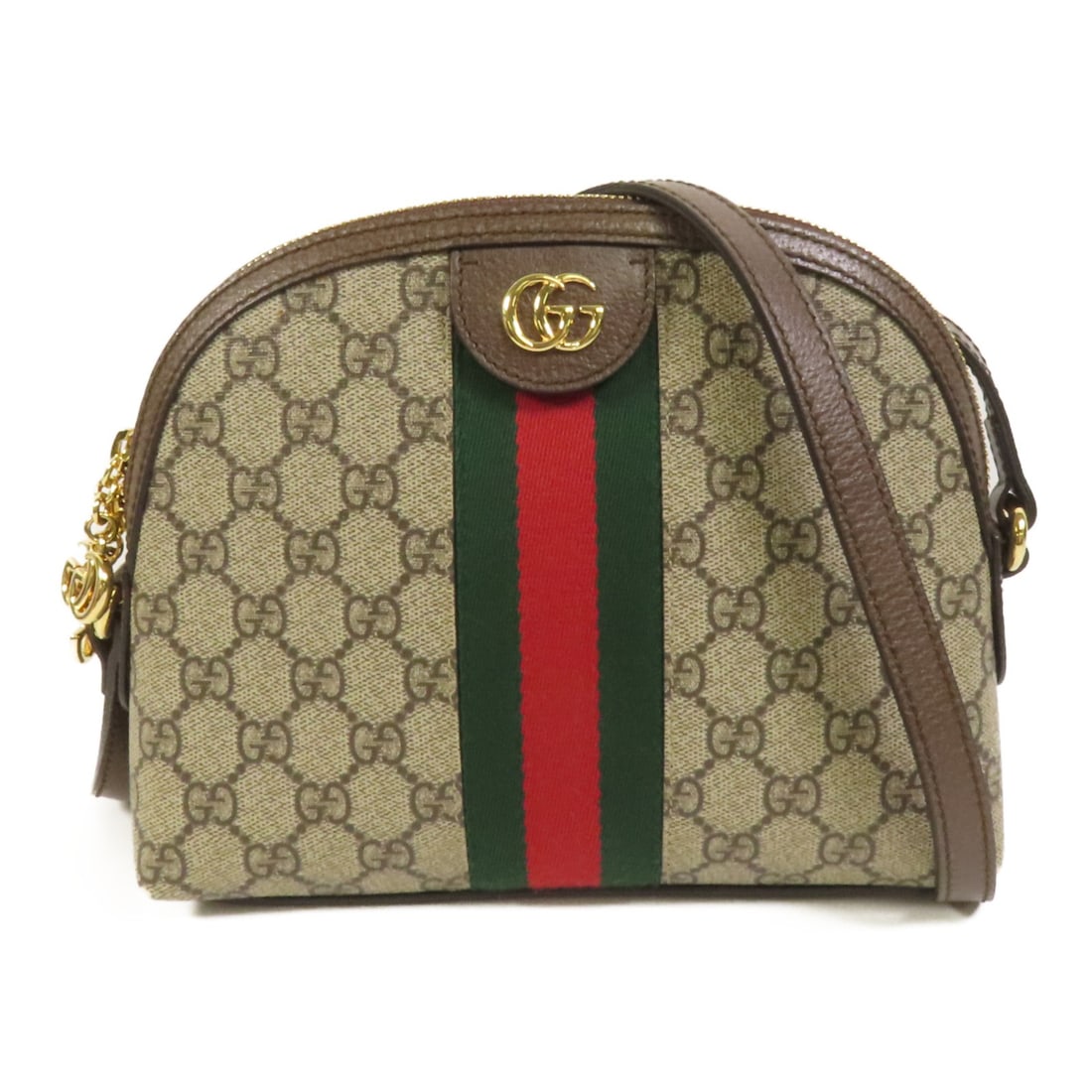 Gucci GG Brown Coated Canvas Shoulder Bag with Gold Tone Hardware (1 of 15)