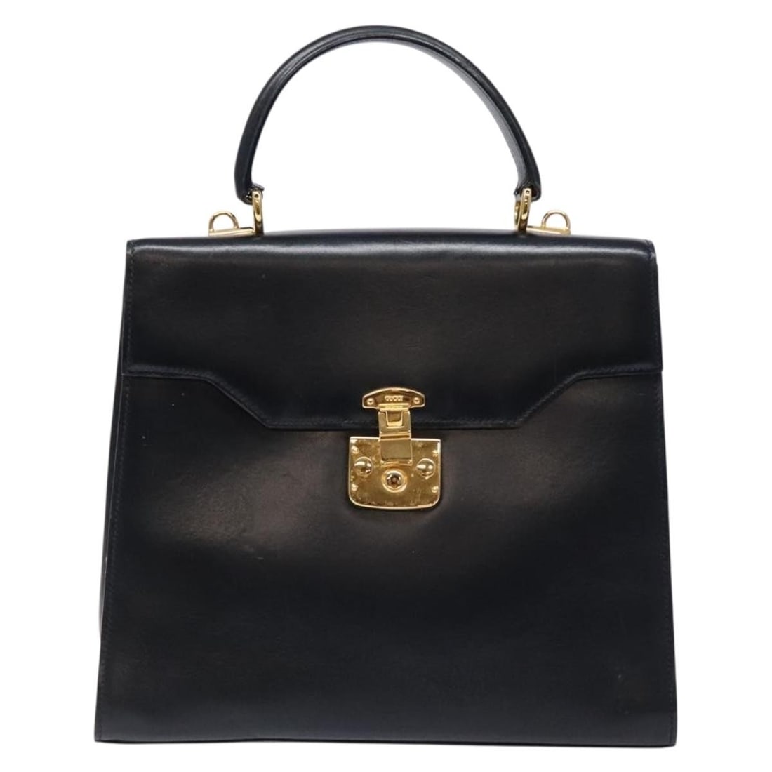 Gucci Lady Lock Navy Leather Handbag 28cm by 24cm by 10cm (1 of 18)