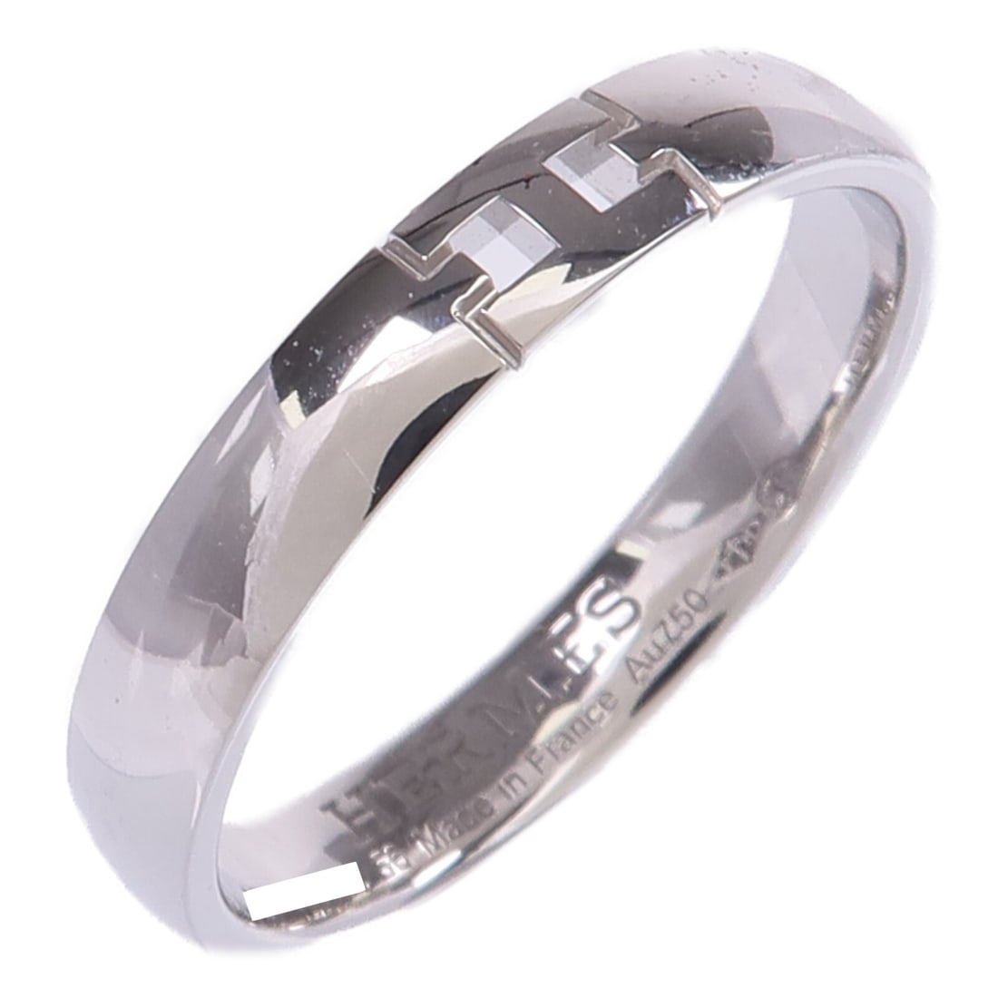Ever Herakles 18K White Gold Ring Size 7.5 Wedding Band by Hermes (1 of 9)