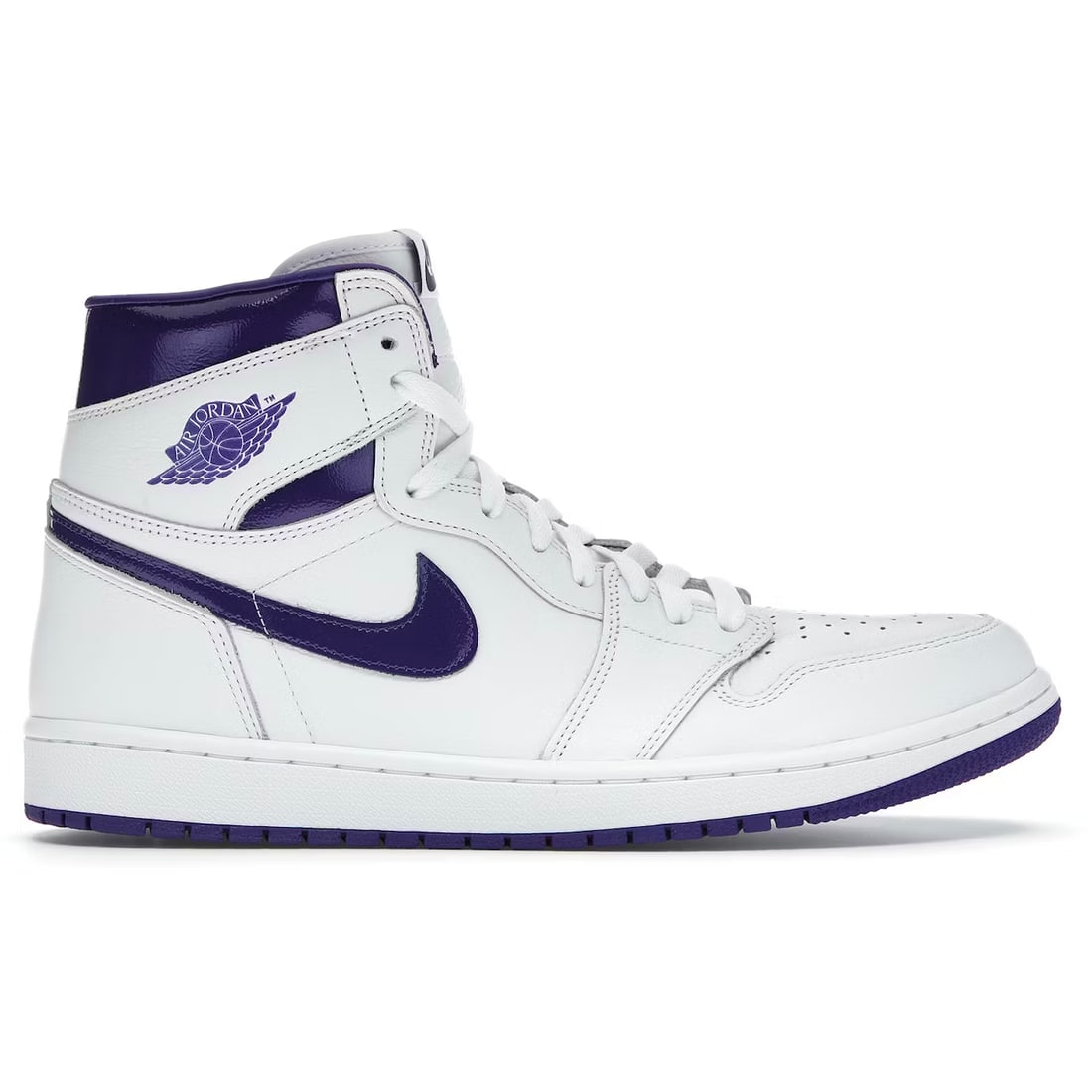 Jordan 1 Retro Court Purple Women's Sneakers by Nike: Jordan 1 Retro Court Purple Women's Sneakers by Nike Authentic Nike Jordan 1 Retro Court Purple (W) sneakers in un-used and unworn condition. These shoes are offered in size 6.5 M / 8 W. Specification