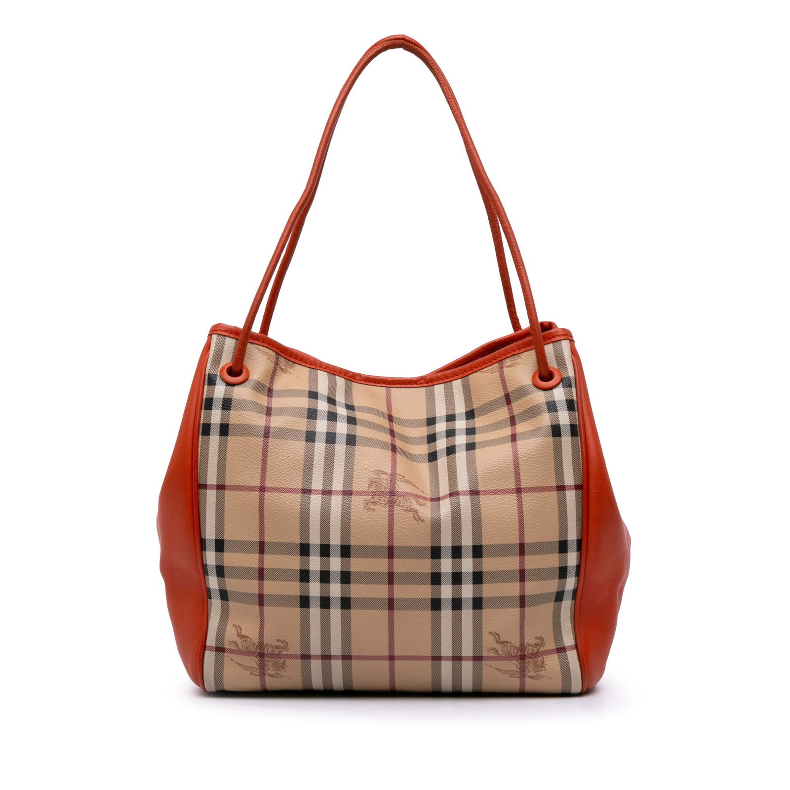 Burberry Small Haymarket Check Coated Canvas Tote with Leather Trim: Burberry Small Haymarket Check Coated Canvas Tote with Leather Trim The Burberry Small Leather Trimmed Haymarket Check Coated Canvas Canterbury Tote is a stylish and functional bag, perfect for daily
