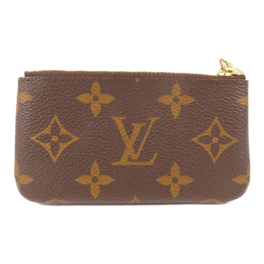 Louis Vuitton Monogram Brown Key Holder with Gold Tone Hardware M62650: Louis Vuitton Monogram Brown Key Holder with Gold Tone Hardware M62650 This Louis Vuitton key holder features the classic monogram pattern in brown PVC coated canvas. It is designed with gold tone har