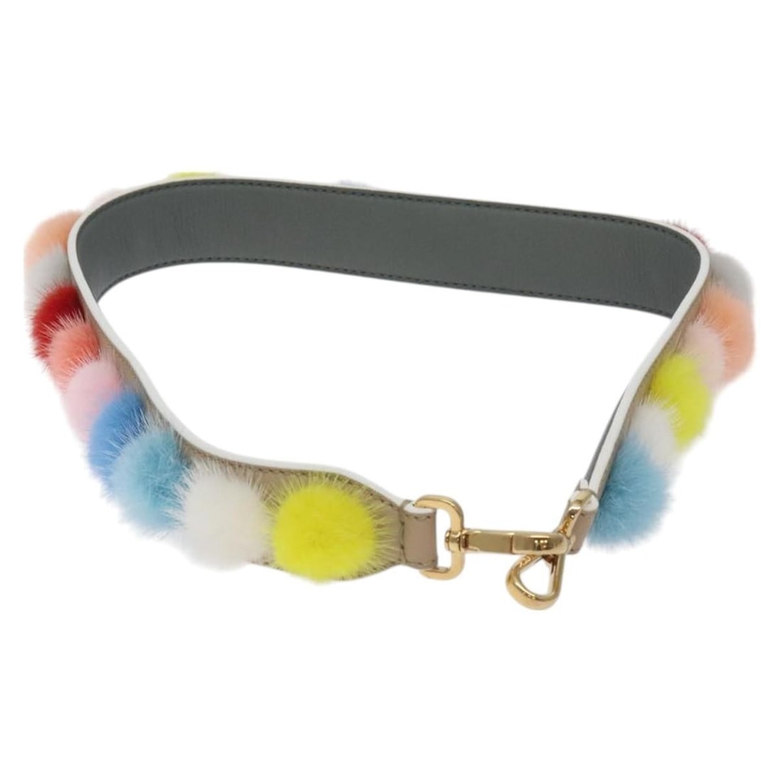 FENDI Multicolor Leather Shoulder Strap Made in Italy: FENDI Multicolor Leather Shoulder Strap Made in Italy Elevate your style with this authentic FENDI Shoulder Strap, crafted in Italy from high-quality leather. This multicolor strap is designed to enha