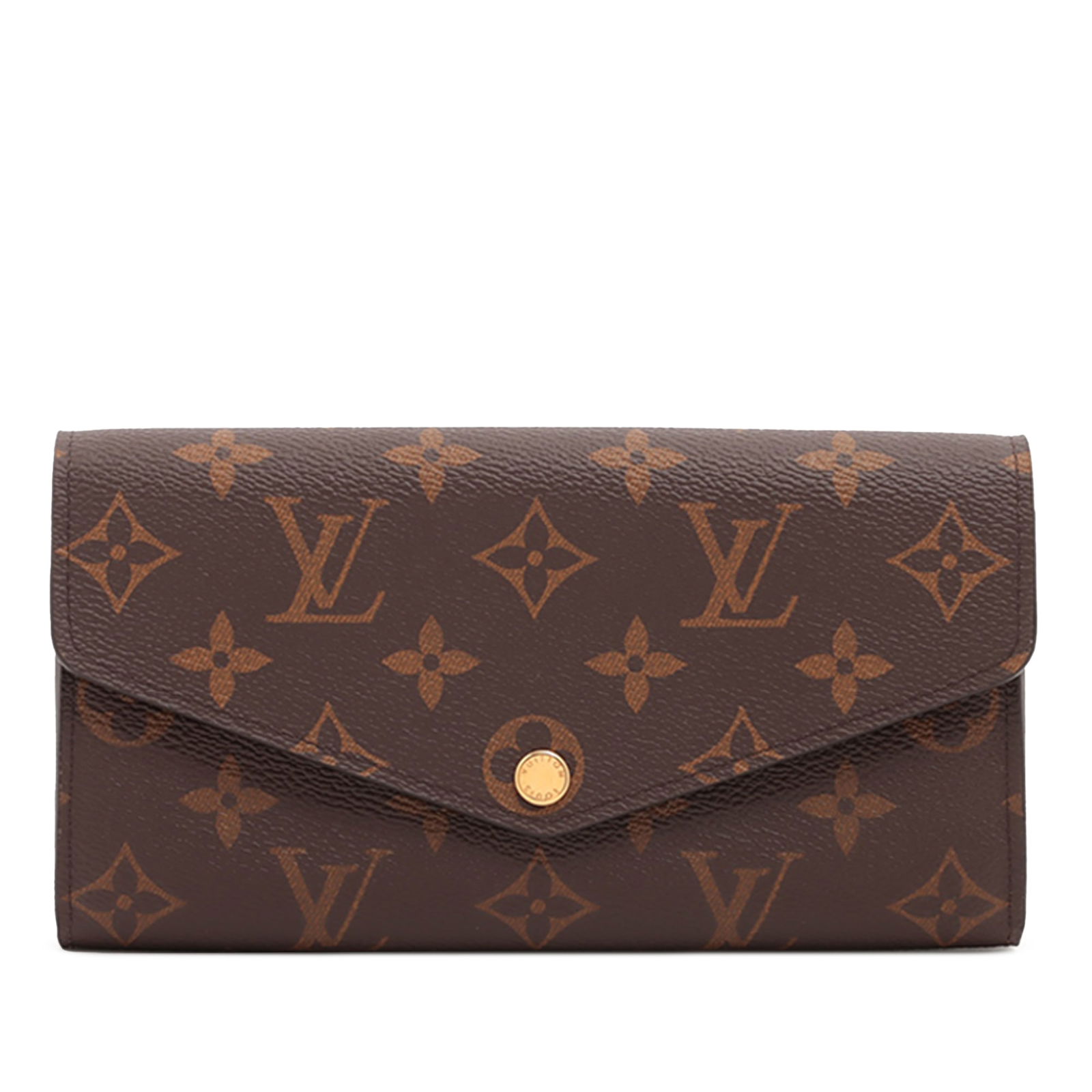 Louis Vuitton Monogram Portefeuille Sarah Wallet Brown Fabric (1 of 10)
