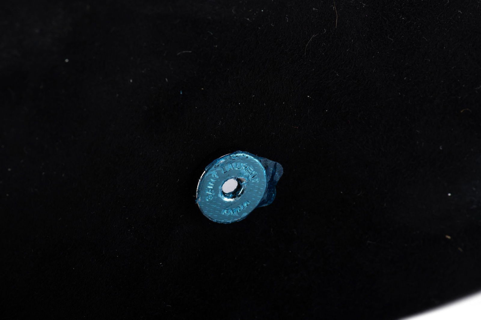 Yves Saint Laurent Black Suede Beaded Crossbody Bag - 12