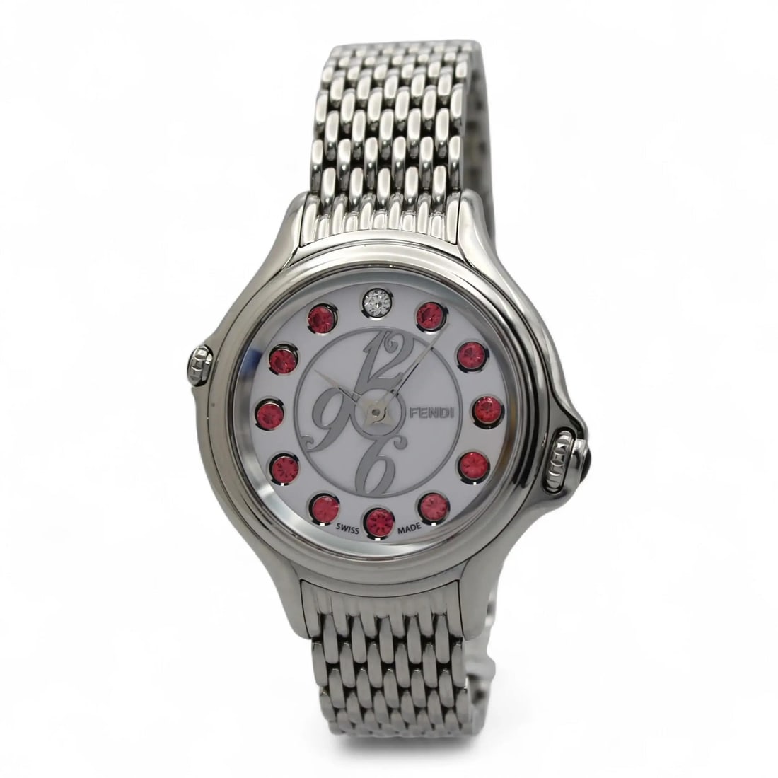 Ladies Fendi Crazy Carats 38mm Stainless Steel Watch With Rotating Gemstones (1 of 7)