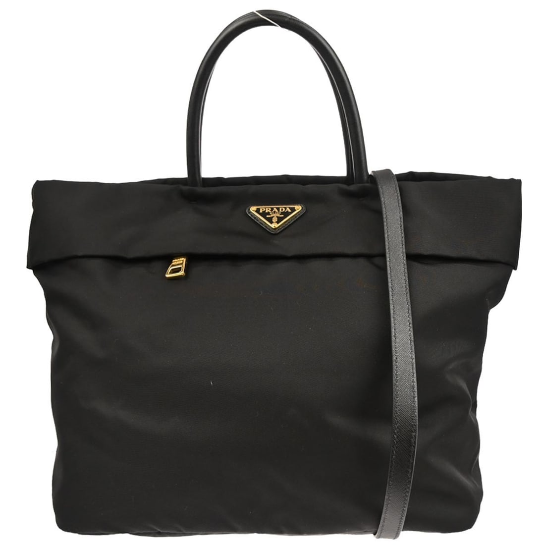 Large Prada Black Nylon and Leather Tote Bag with Two Carry Options (1 of 10)