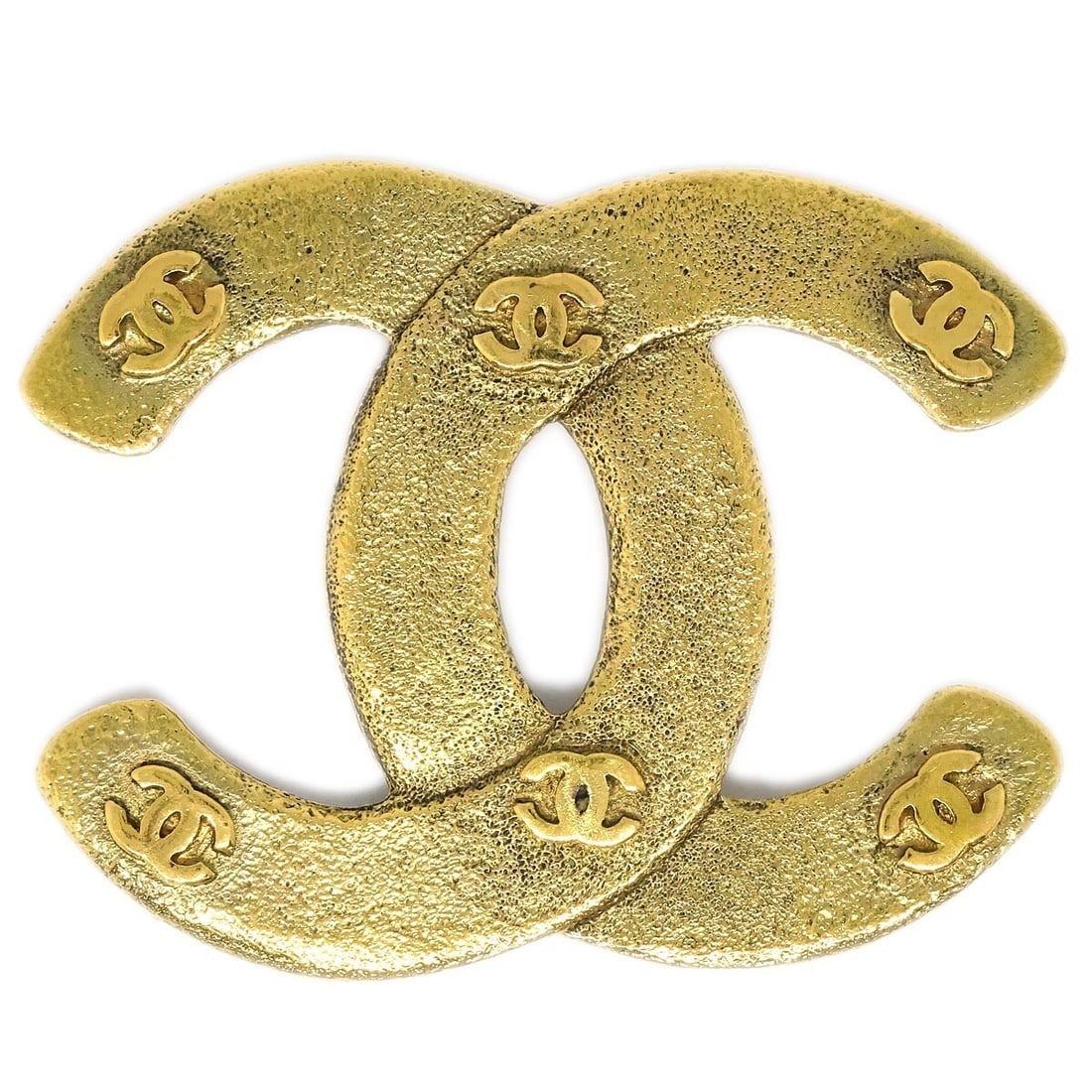 Chanel Gold Plated CC Brooch Pin 1264/29 (1 of 4)