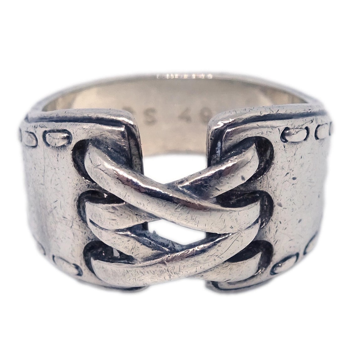 Hermes Silver 925 Vintage Ring Size 9 (1 of 4)