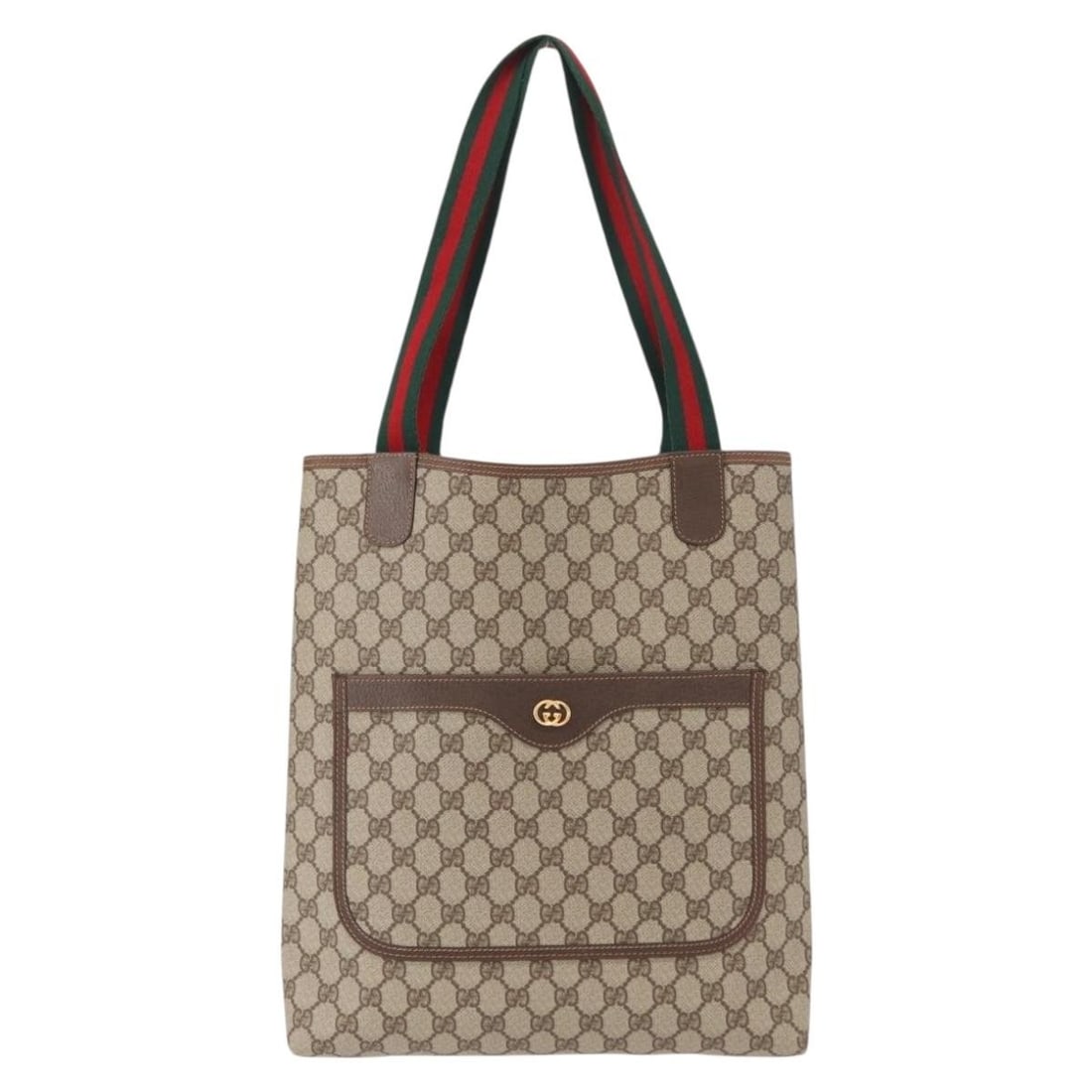 Gucci Sherry Line Beige PVC Tote Bag 30cm by 35cm by 9cm: Gucci Sherry Line Beige PVC Tote Bag 30cm by 35cm by 9cm This Gucci Sherry Line Tote is crafted from beige PVC material and designed for women. It features a spacious interior suitable for everyday us