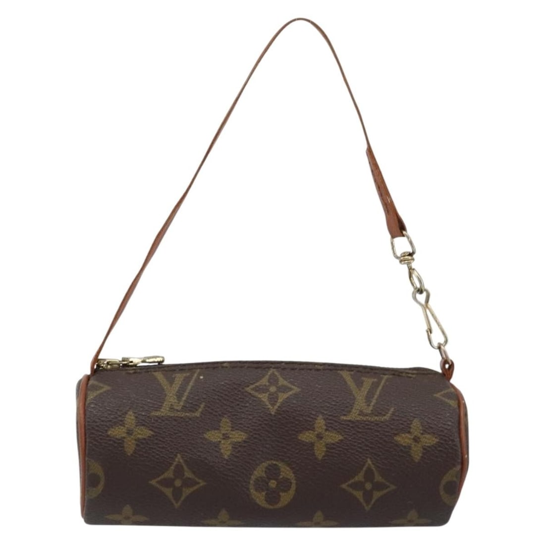 Louis Vuitton Monogram Canvas Papillon Pochette Bag Brown: Louis Vuitton Monogram Canvas Papillon Pochette Bag Brown This Louis Vuitton Papillon Pochette is crafted from monogram canvas in a brown tone, designed for female users. The compact bag measures 15.5