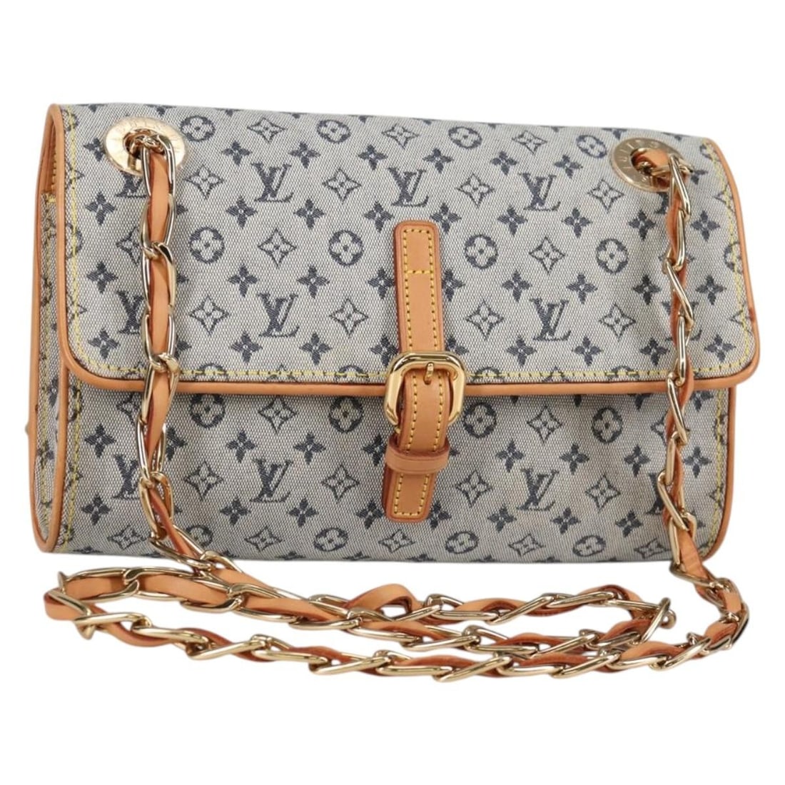 LOUIS VUITTON Blue Monogram Mini Camille Shoulder Bag M92002 Auth (1 of 18)