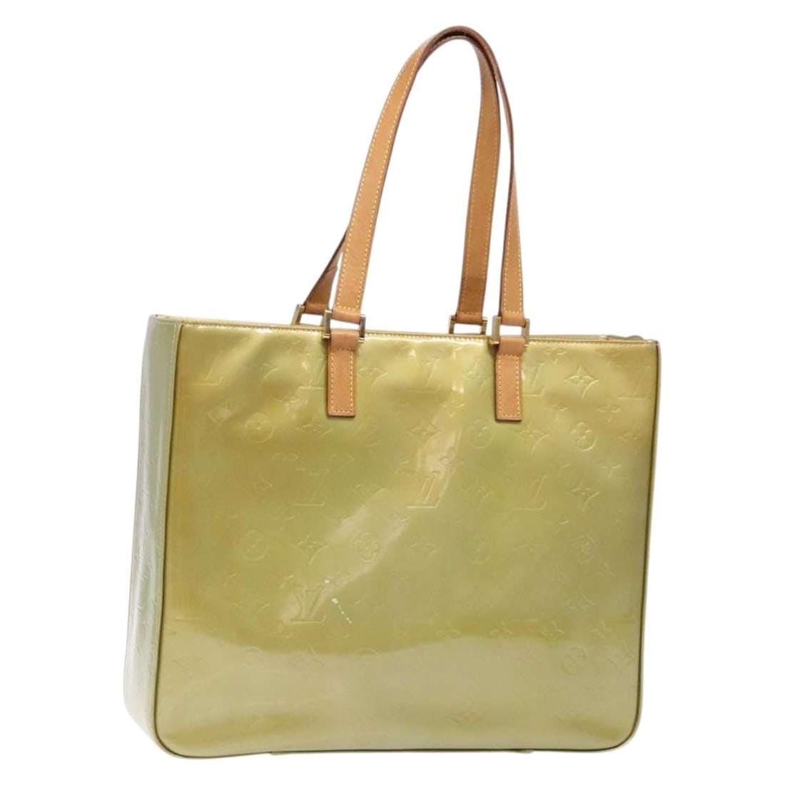 Patent Leather Louis Vuitton Columbus Tote Bag Beige 37x30x9cm: Patent Leather Louis Vuitton Columbus Tote Bag Beige 37x30x9cm Louis Vuitton Columbus handbag in beige patent leather designed for women. This pre-owned tote bag features a spacious design with dimens