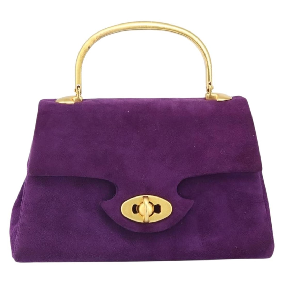 Purple Suede Vintage Givenchy Shoulder Bag with French Origin: Purple Suede Vintage Givenchy Shoulder Bag with French Origin This Givenchy vintage handbag features a luxurious suede exterior in a striking purple color. Designed for women, it is crafted in France