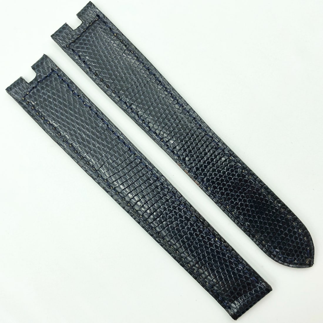 Cartier Authentic Dark Blue 16mm Leather Strap for Deployant 5806H10ODAD: Cartier Authentic Dark Blue 16mm Leather Strap for Deployant 5806H10ODAD Elevate your timepiece with this authentic Cartier wristwatch band, crafted from premium dark blue leather. Designed to fit a d