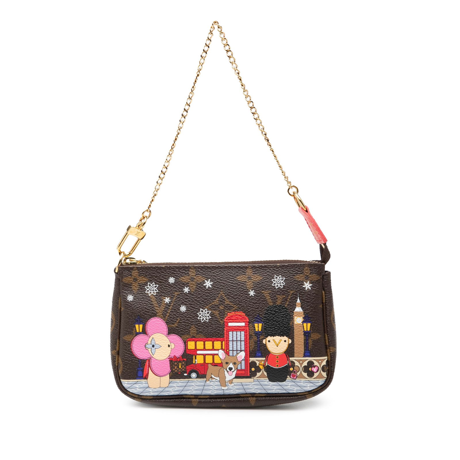 Louis Vuitton Mini Pochette Monogram Vivienne in London Chain Bag: Louis Vuitton Mini Pochette Monogram Vivienne in London Chain Bag This Louis Vuitton Monogram Vivienne in London Mini Pochette Accessoires showcases the iconic monogram canvas body, complemented by a