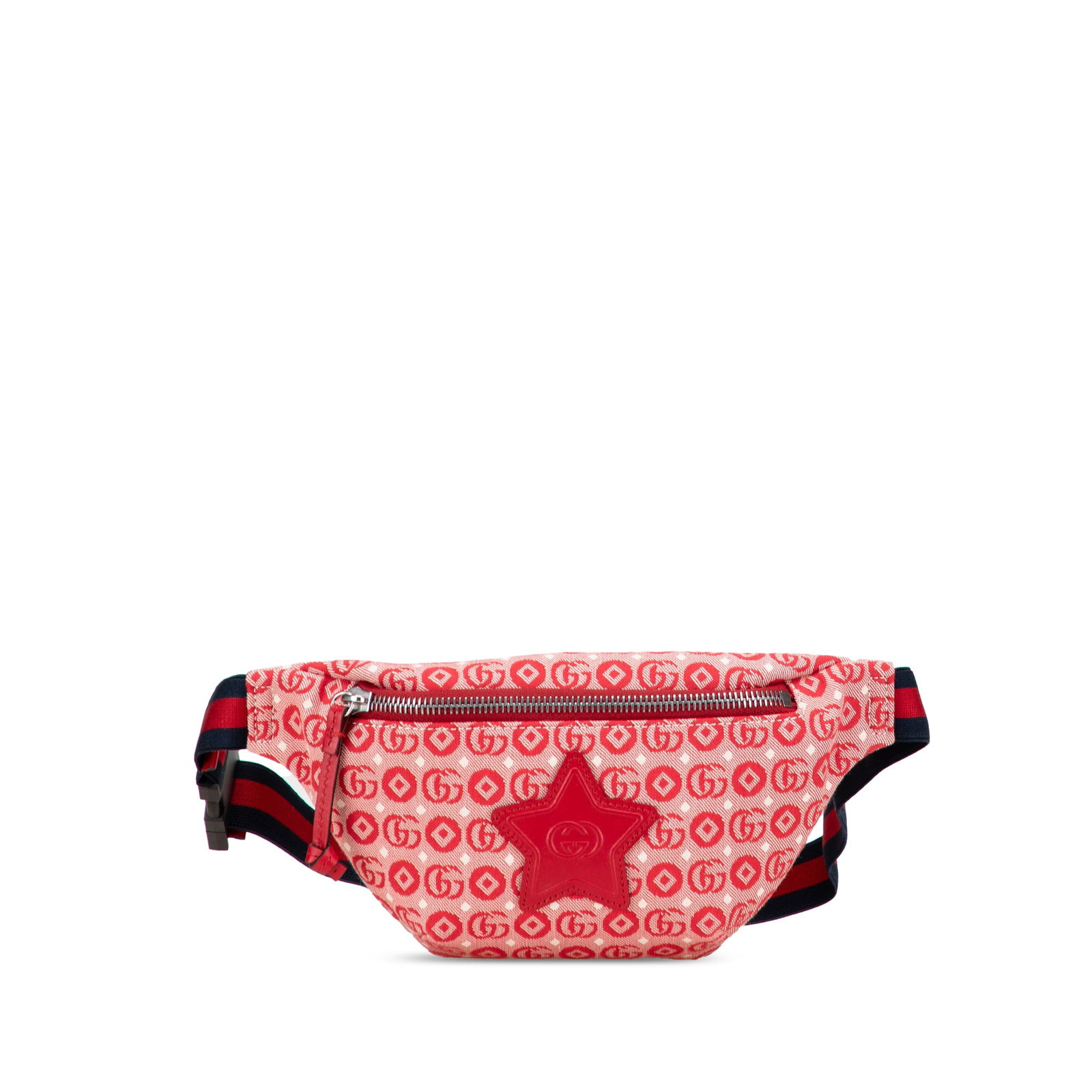 Gucci Kids GG Supreme Stars Red Fabric Belt Bag: Gucci Kids GG Supreme Stars Red Fabric Belt Bag The Gucci Kids GG Supreme Stars Web Belt Bag is a stylish accessory designed for young trendsetters. It features a chic printed canvas body adorned with