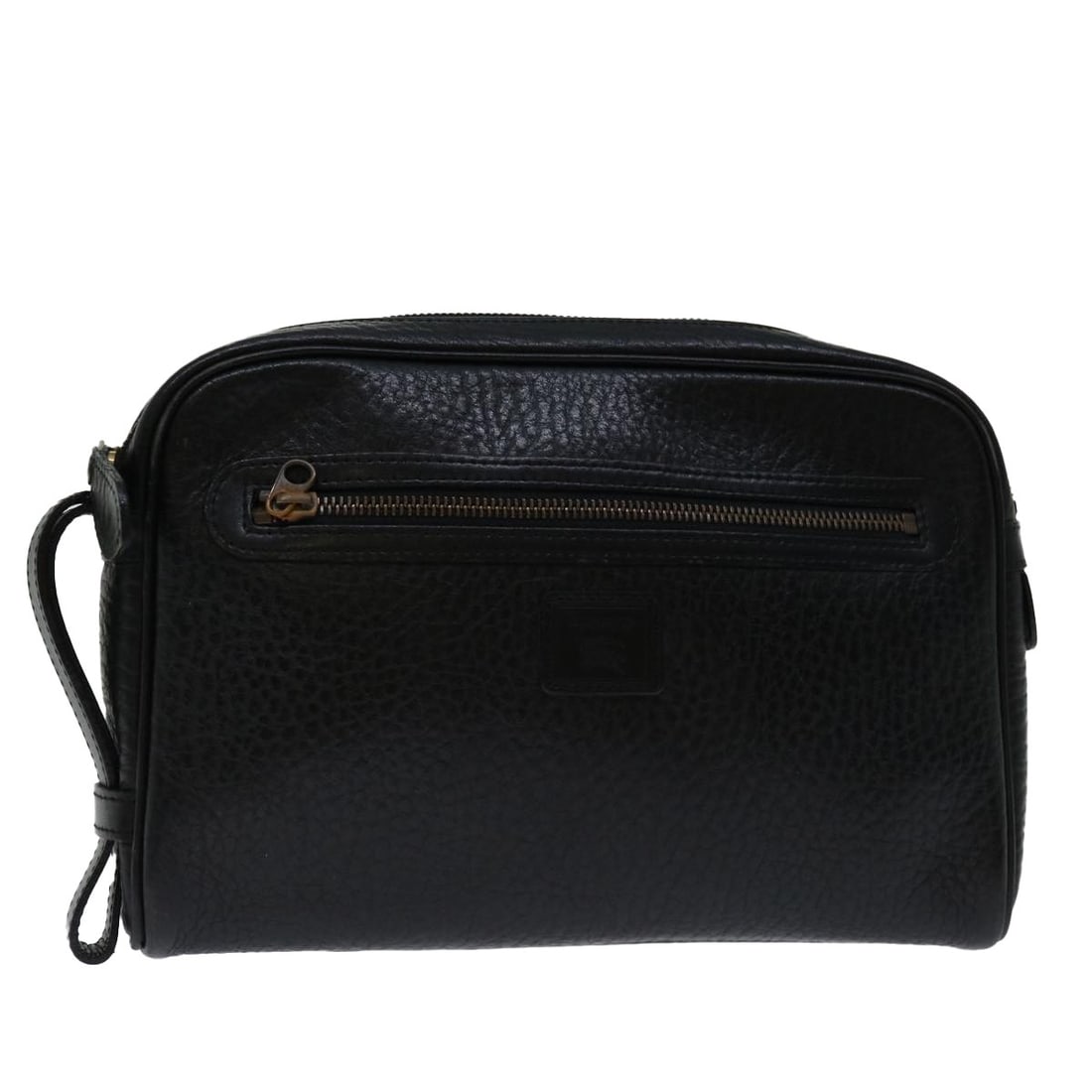 Black Leather Clutch Bag by Burberry with Zip Closure: Black Leather Clutch Bag by Burberry with Zip Closure This Burberry Zip Clutch is crafted from black leather designed for women. It features a zip closure and offers a compact size suitable for carryi