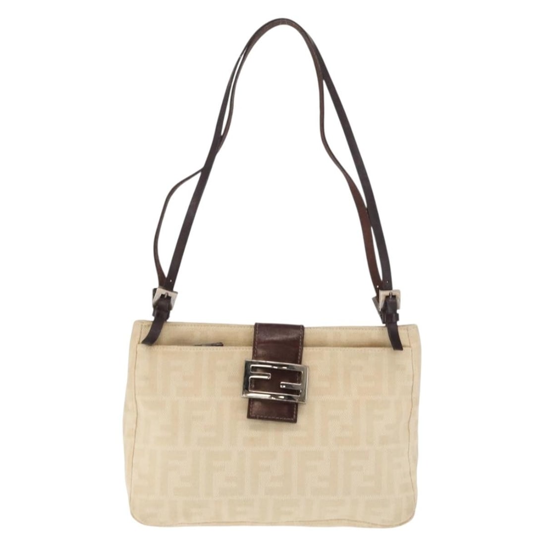 Vintage Gucci Canvas and Leather Shoulder Bag Beige 26cm by 19cm: Vintage Gucci Canvas and Leather Shoulder Bag Beige 26cm by 19cm This vintage Gucci shoulder bag features beige canvas with leather accents, designed for women. It displays signs of wear including sur