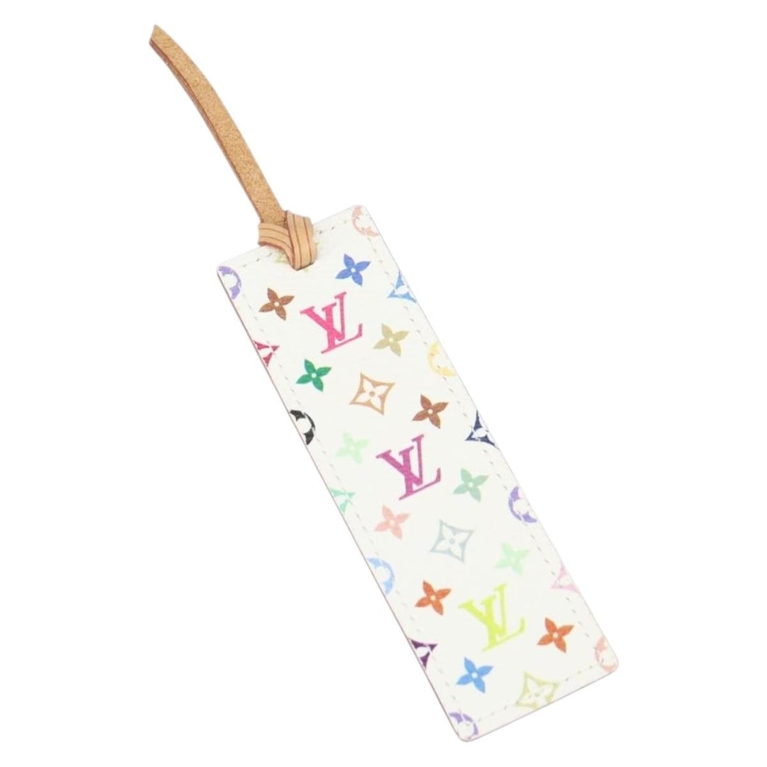 Louis Vuitton Monogram Multicolor Canvas Mark Page Kadu Bookmark M99196: Louis Vuitton Monogram Multicolor Canvas Mark Page Kadu Bookmark M99196 This Louis Vuitton bookmark features the iconic Monogram Multicolor canvas in white, combining style and functionality. Crafted
