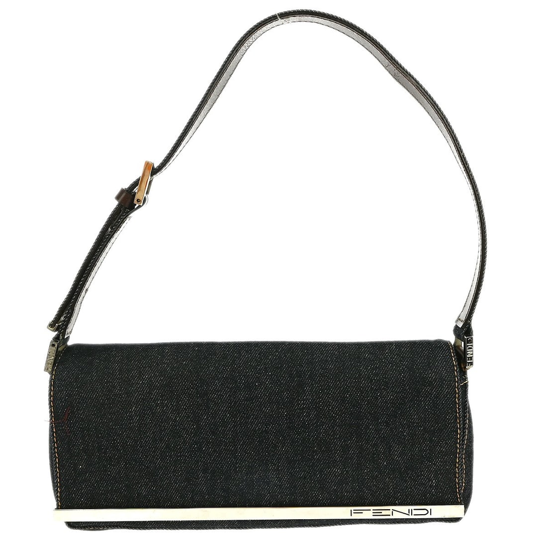 Fendi Denim Vintage Navy Shoulder Bag for Women (1 of 8)