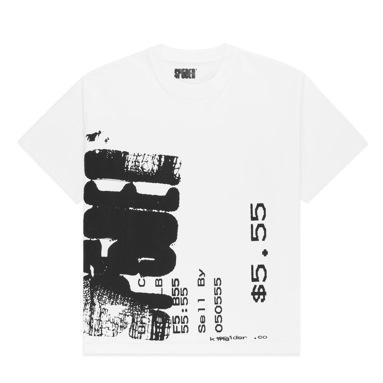Sp5der Graphic Print Short Sleeve White Cotton T-Shirt Small: Sp5der Graphic Print Short Sleeve White Cotton T-Shirt Small The Sp5der Commerce White Tee is a short-sleeve t-shirt crafted from premium cotton for a soft and breathable fit. It features the signatur
