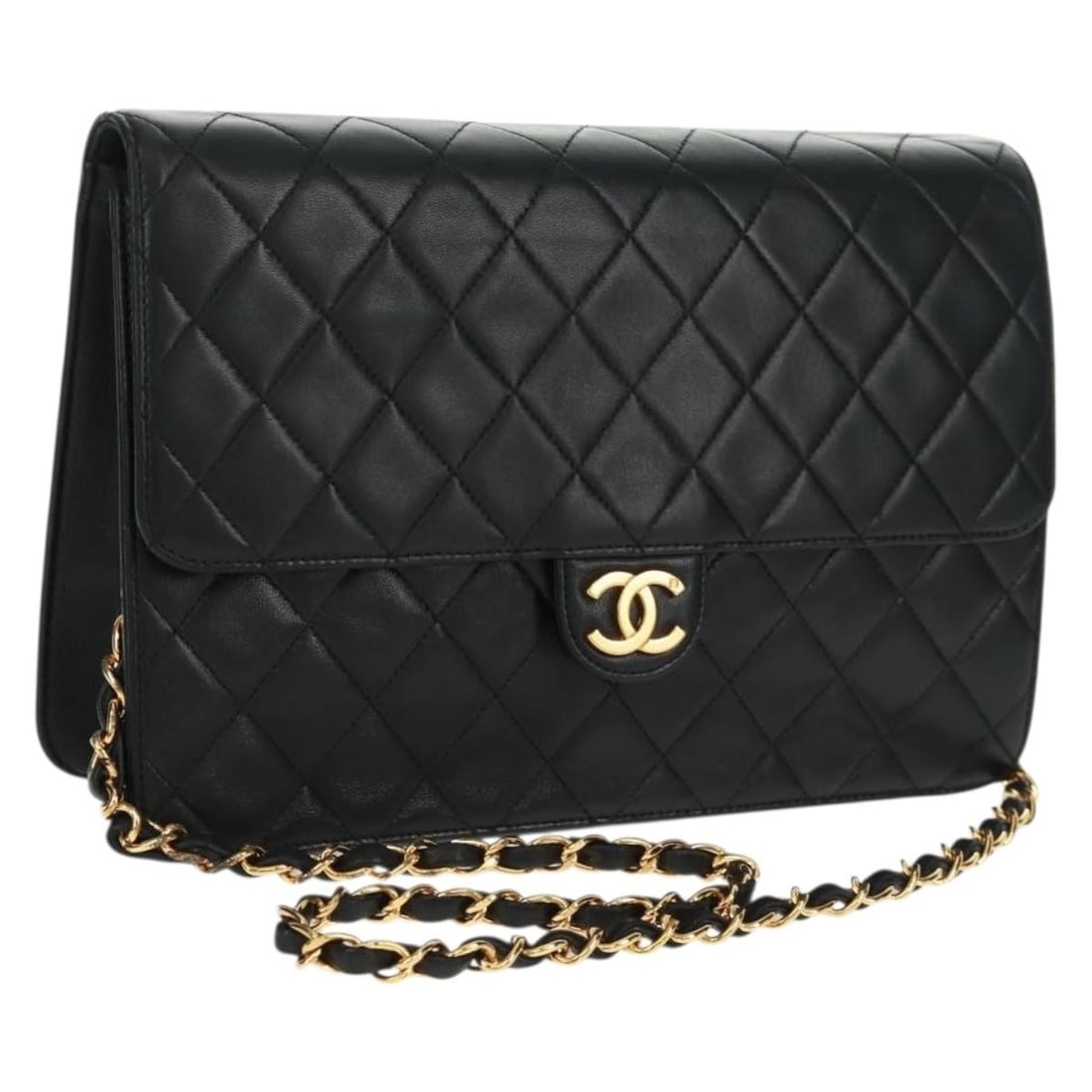 Chanel Black Leather Vintage Classic Single Flap Purse (1 of 18)